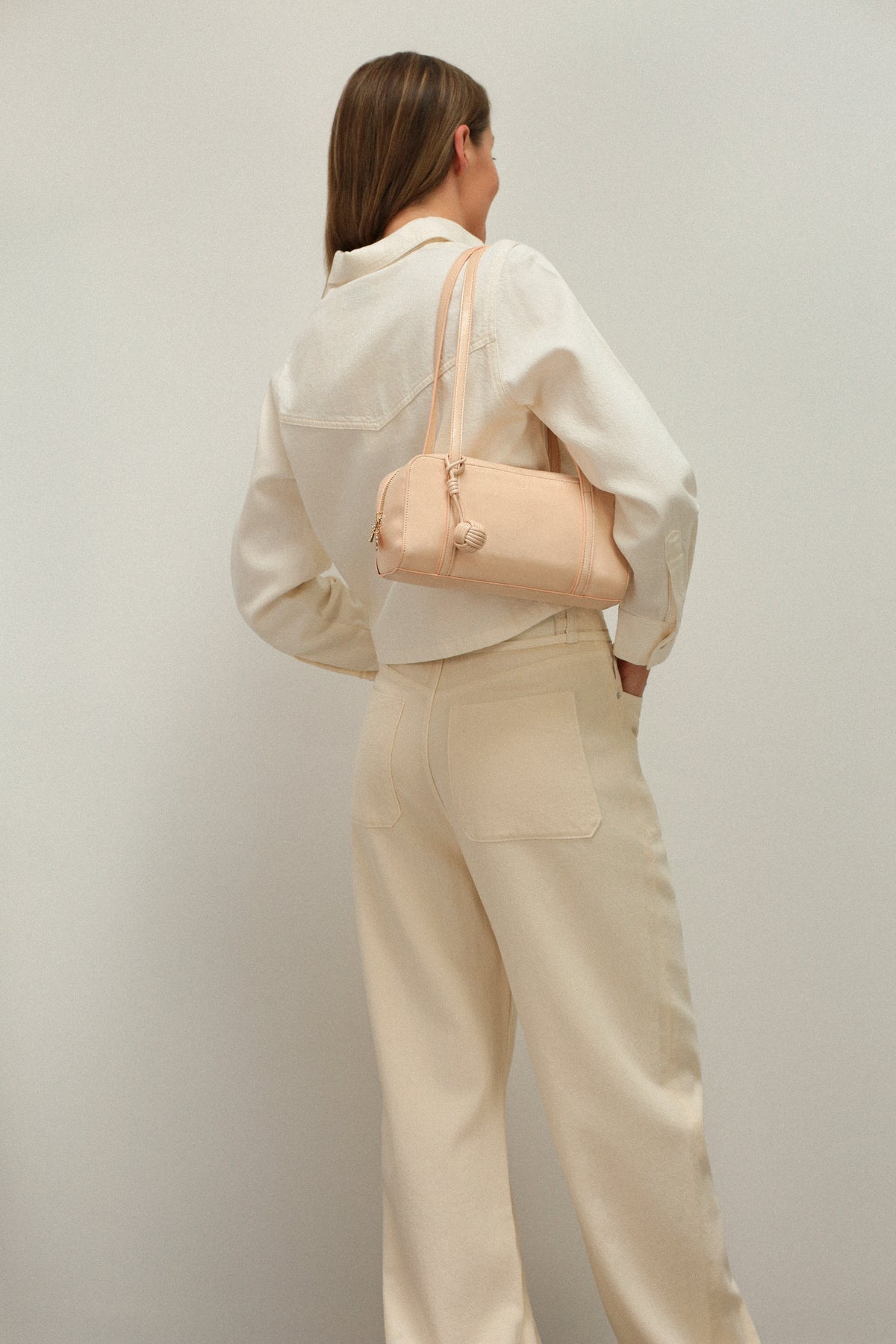 Shoulder Bag with Tassel – Shell - sample