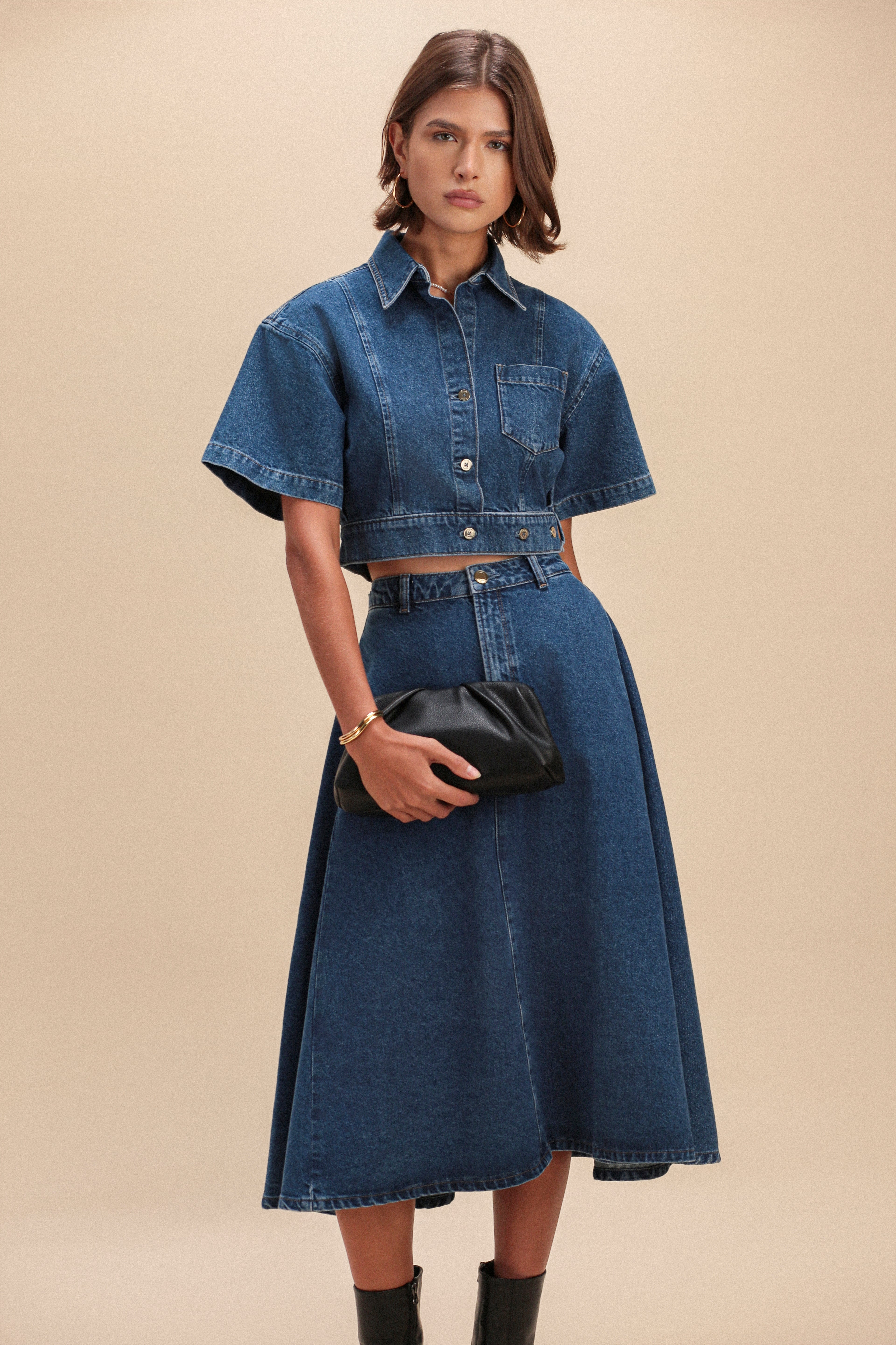 Frame Clutch – Black Pebble