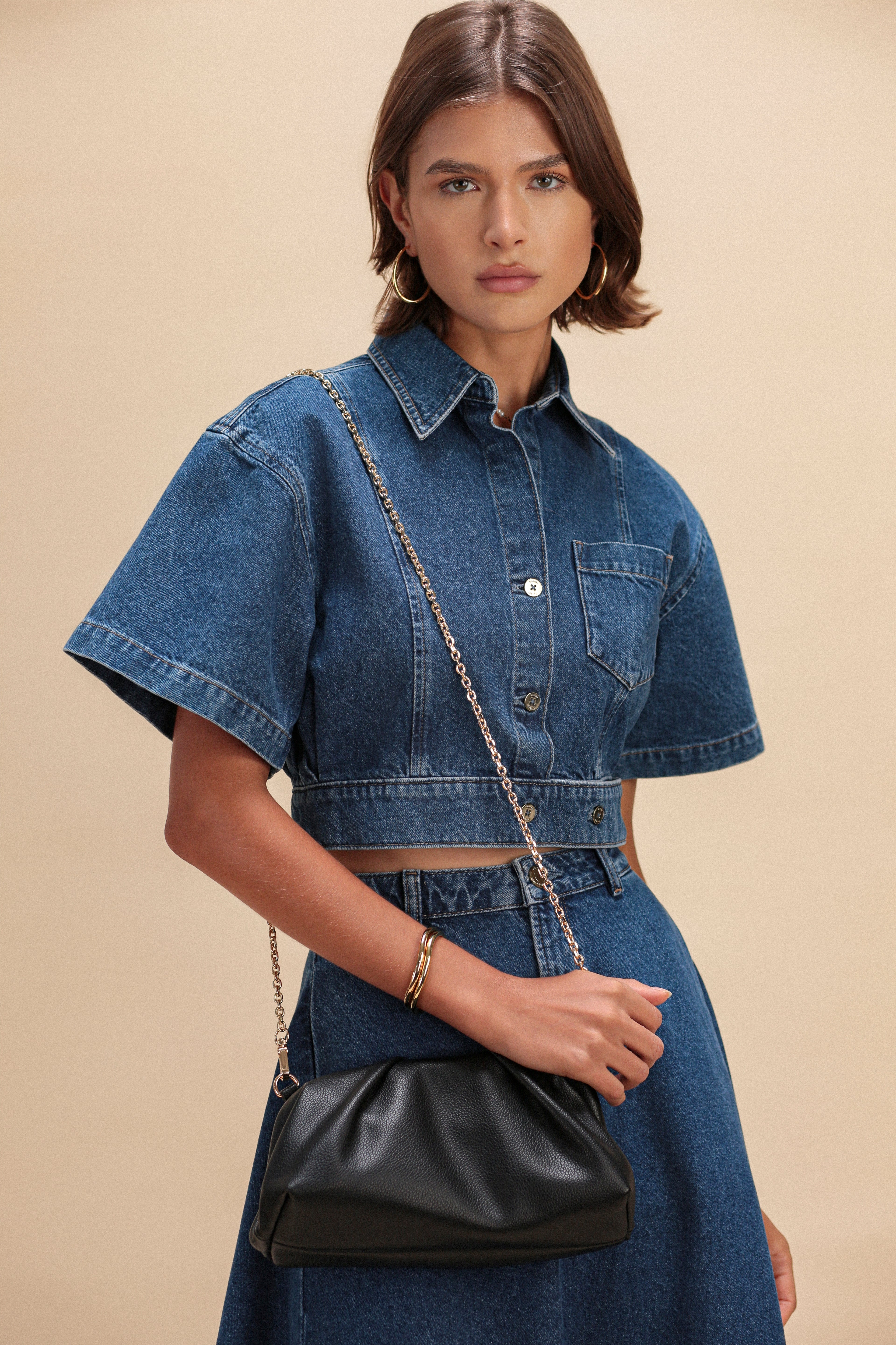 Frame Clutch – Black Pebble