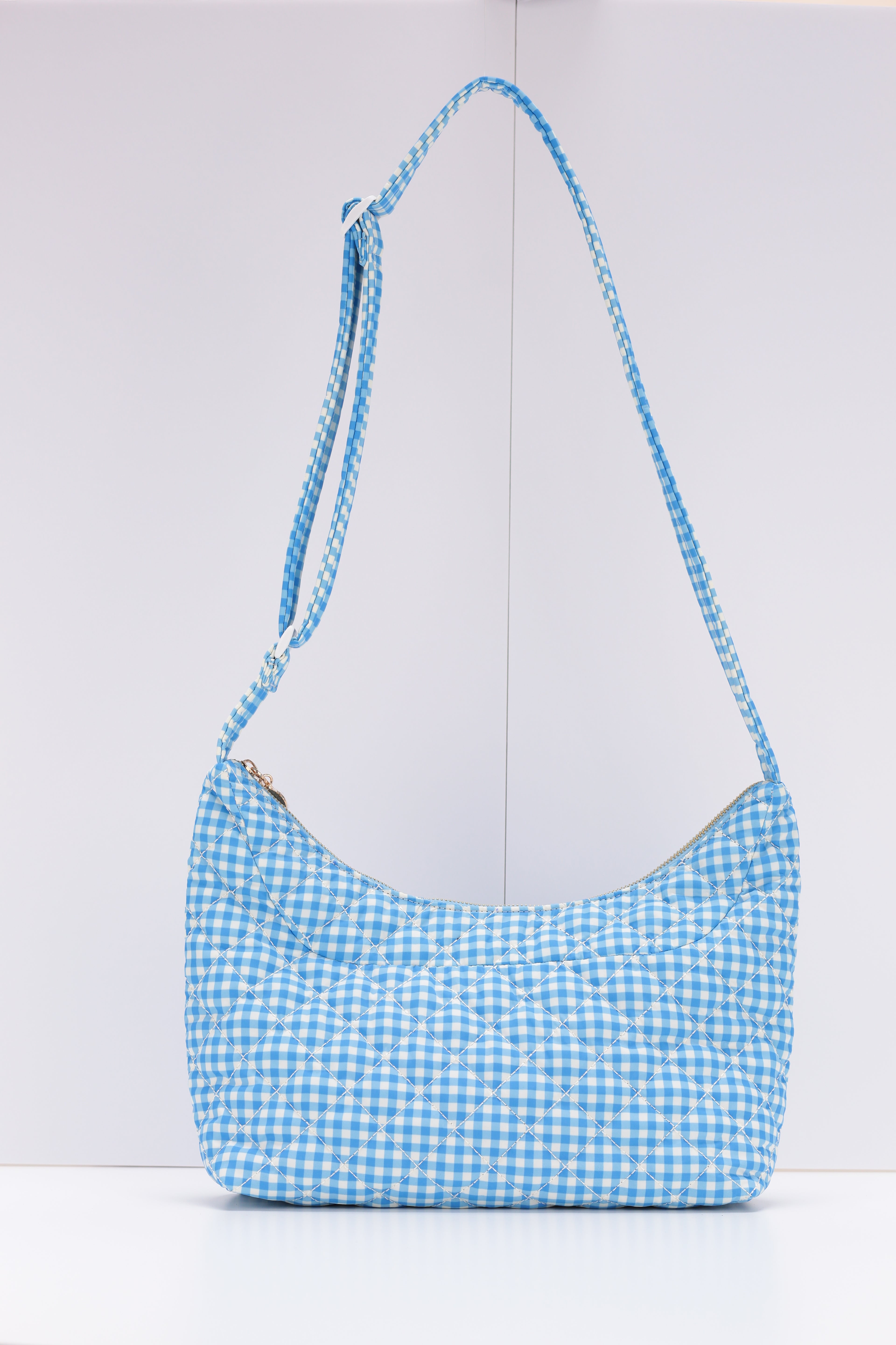 Quilted Bag - Gingham Print (showroom sample)