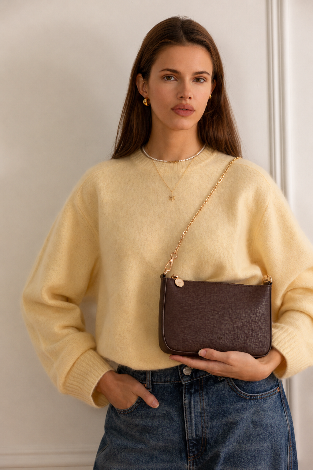Charlotte Bag - Chocolate Brown Pebble