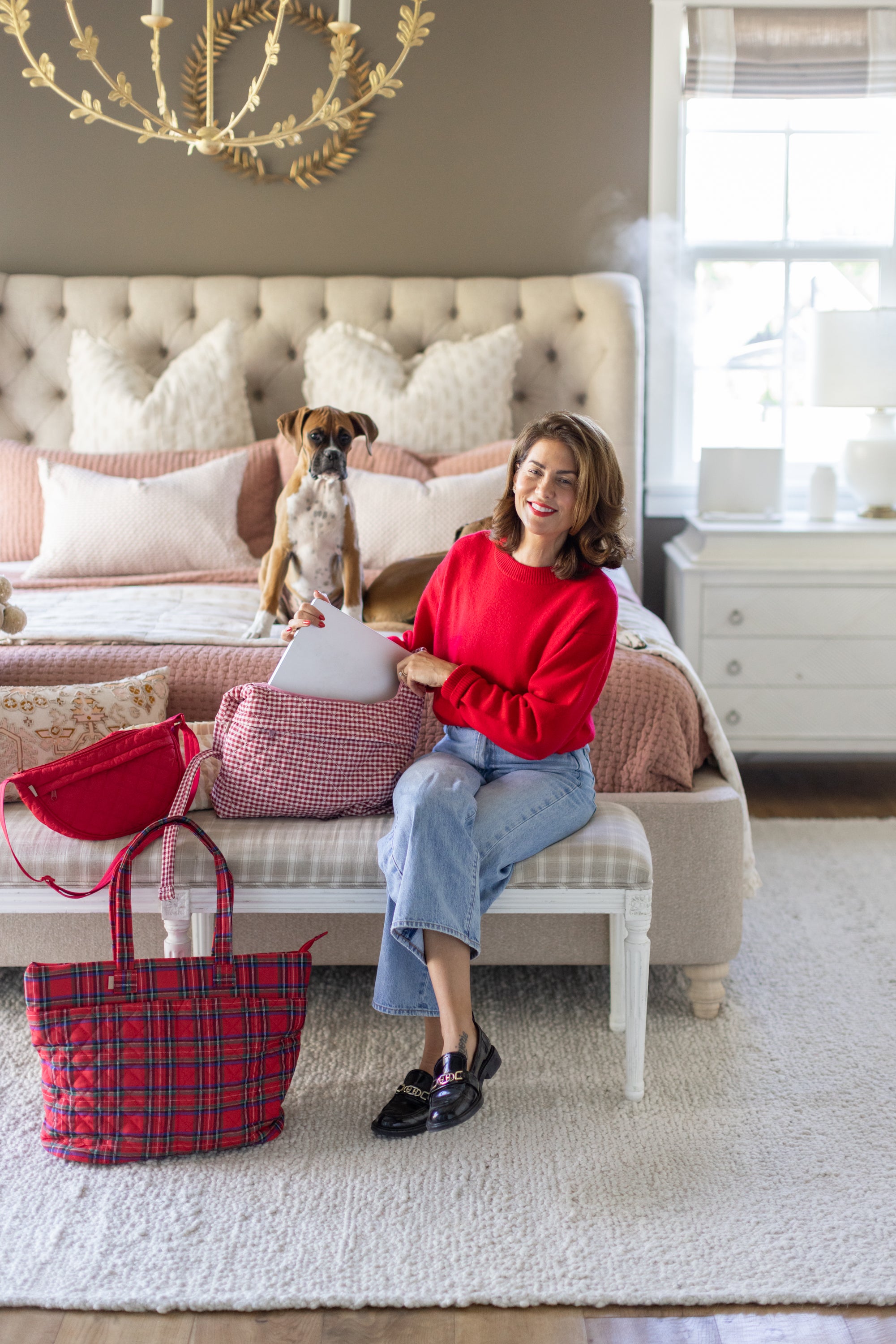ela x Jillian Harris - Everyday Tote  - Plaid Print