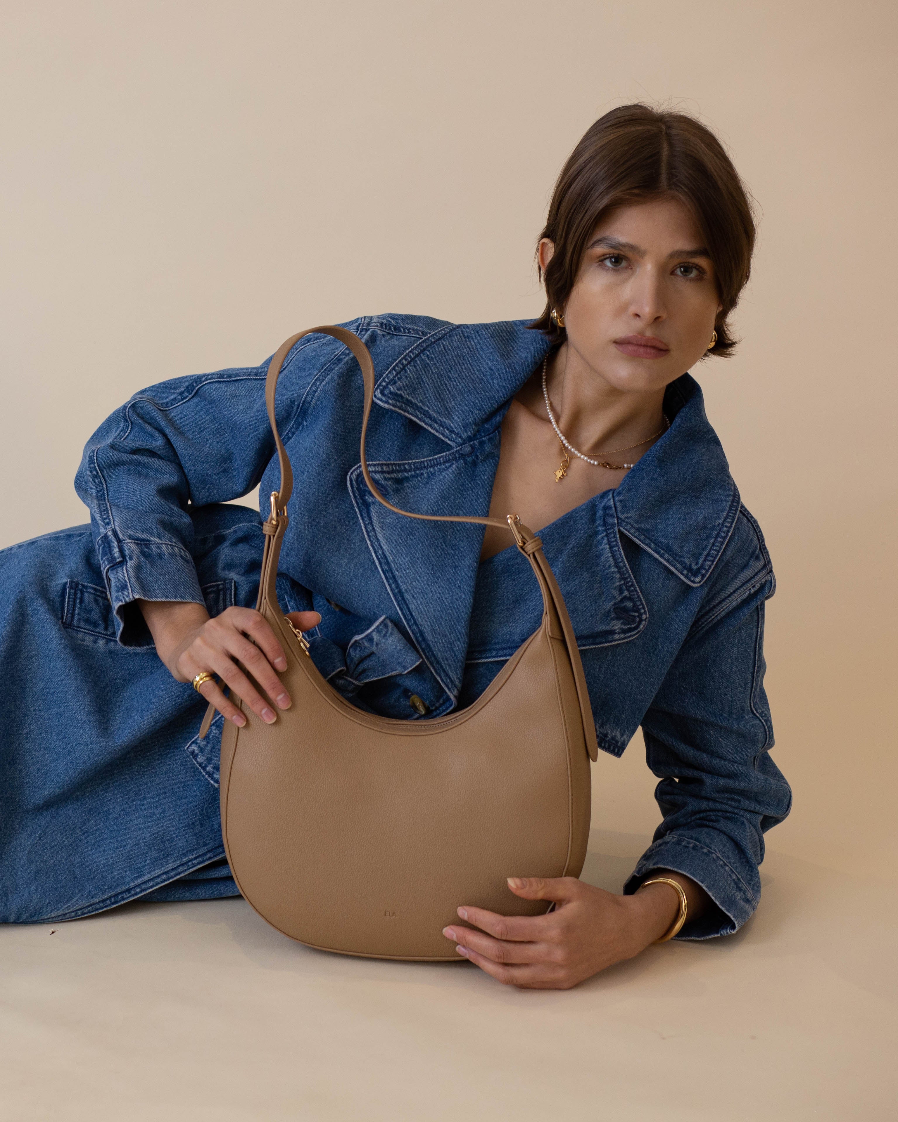 Hobo Bag – Taupe Pebble