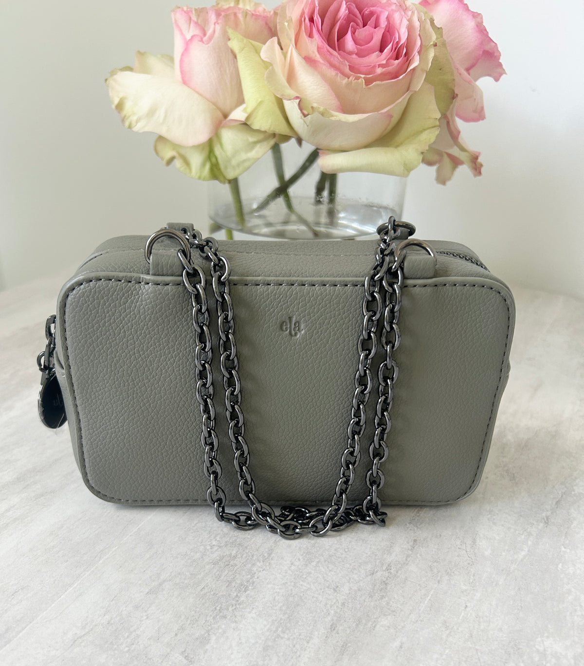 Micro Bag with chain handles - Sage (showroom sample)