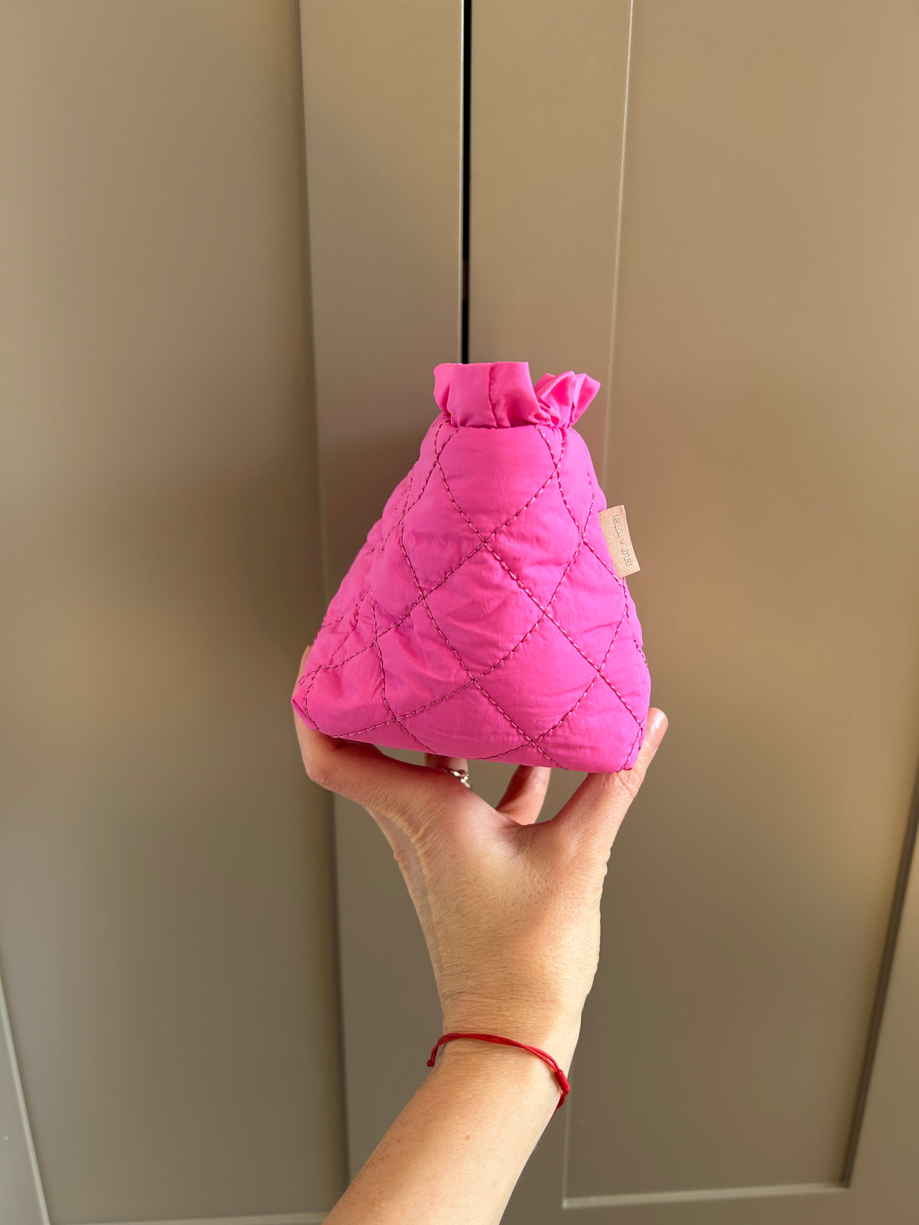 Quilted Mini Cosmetic Case - Pink (studio sample)