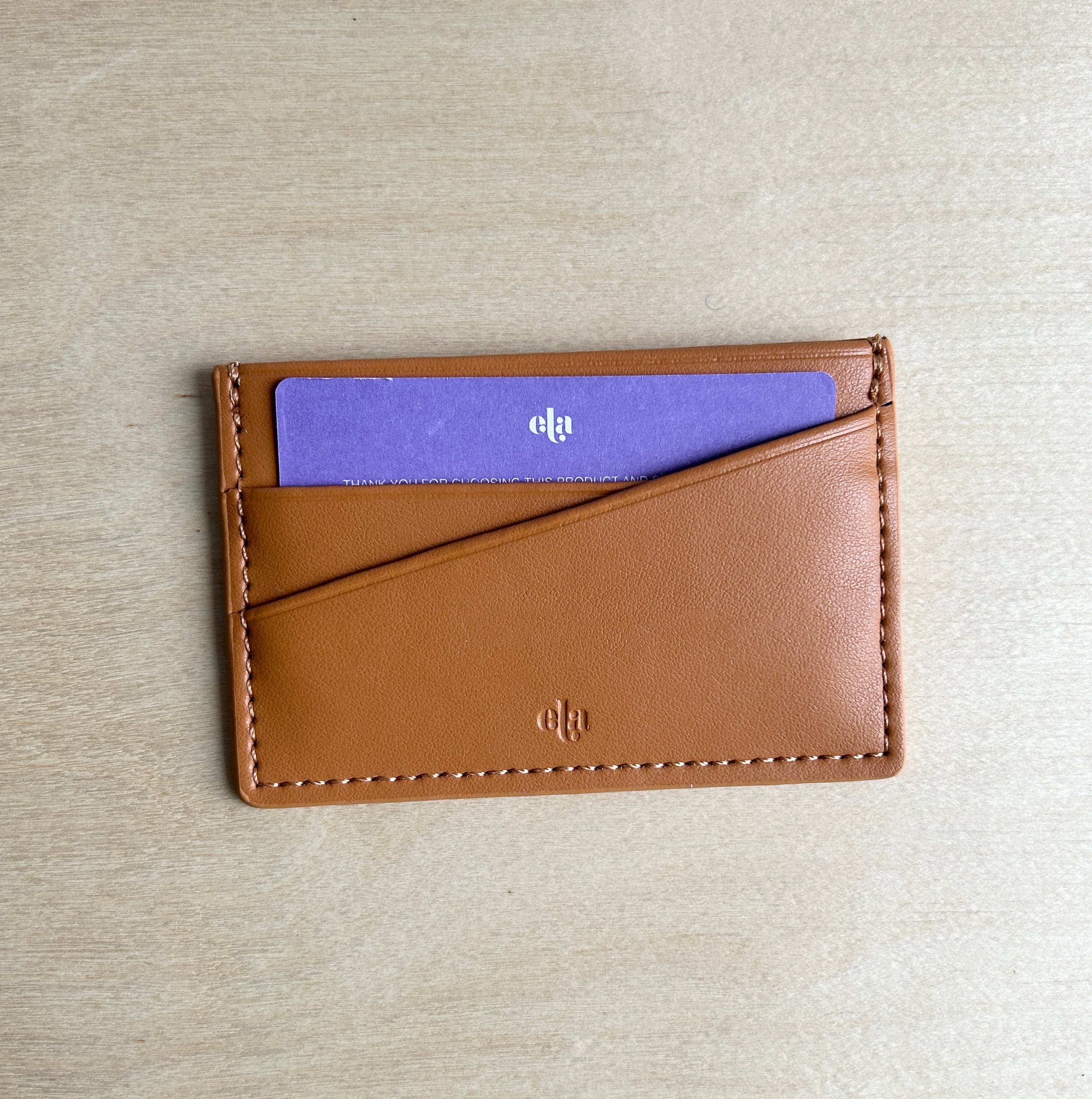 Apple Leather Cardholder - Tan Archive Sale