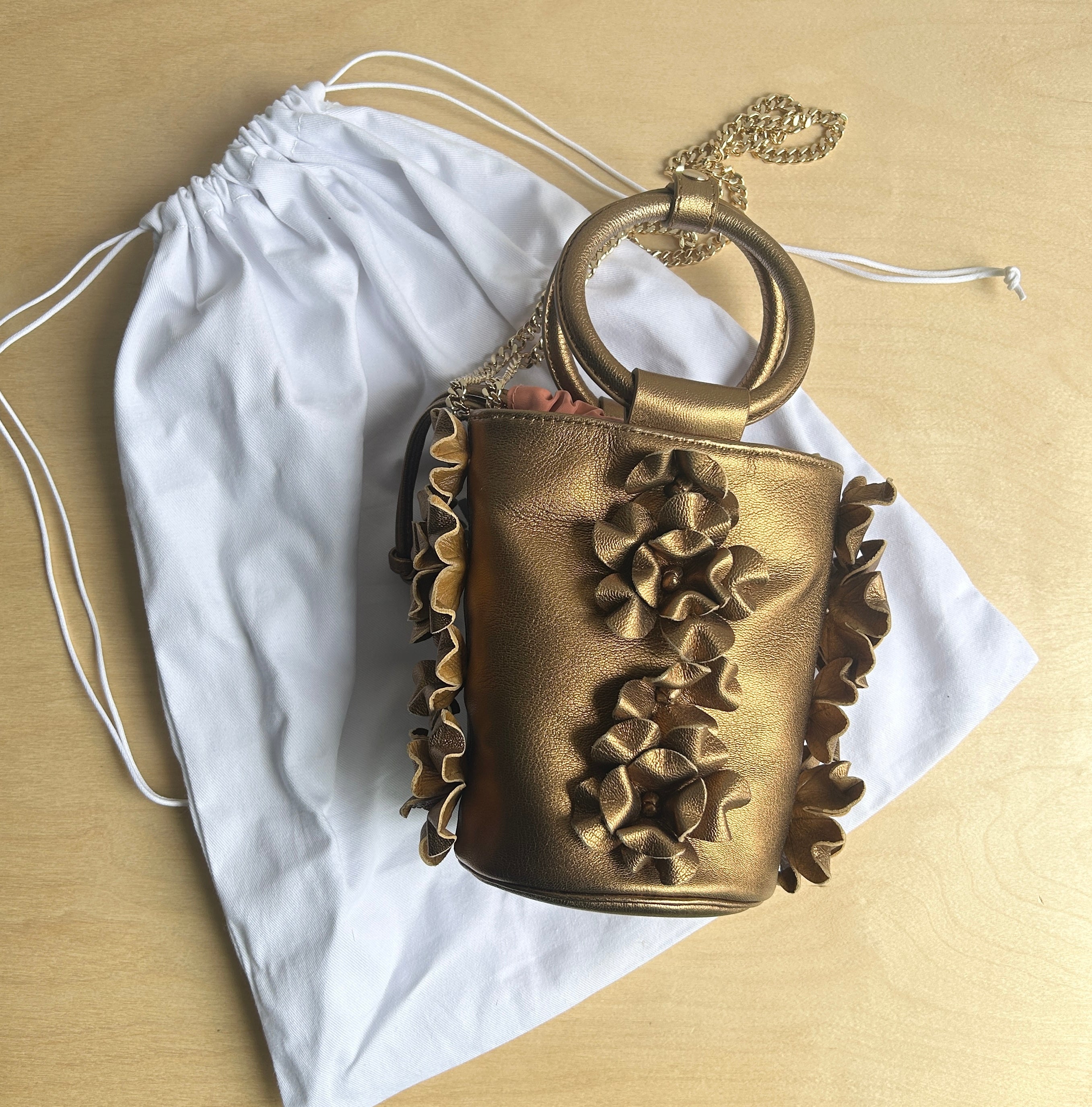 Hand Cut Floral Bucket - Metallic Archive Sale