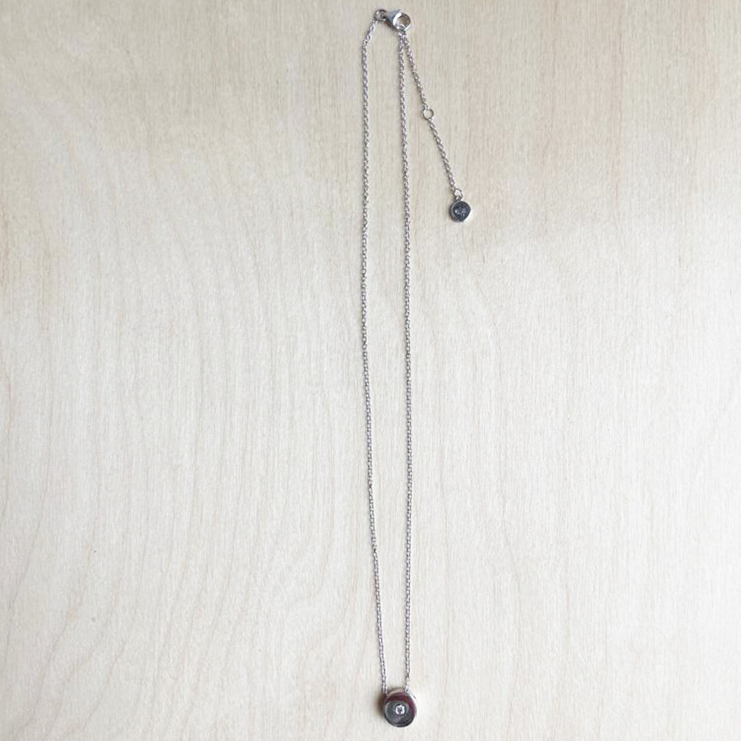 Disc with cable chain necklace - adjustable cable chain length - Sample