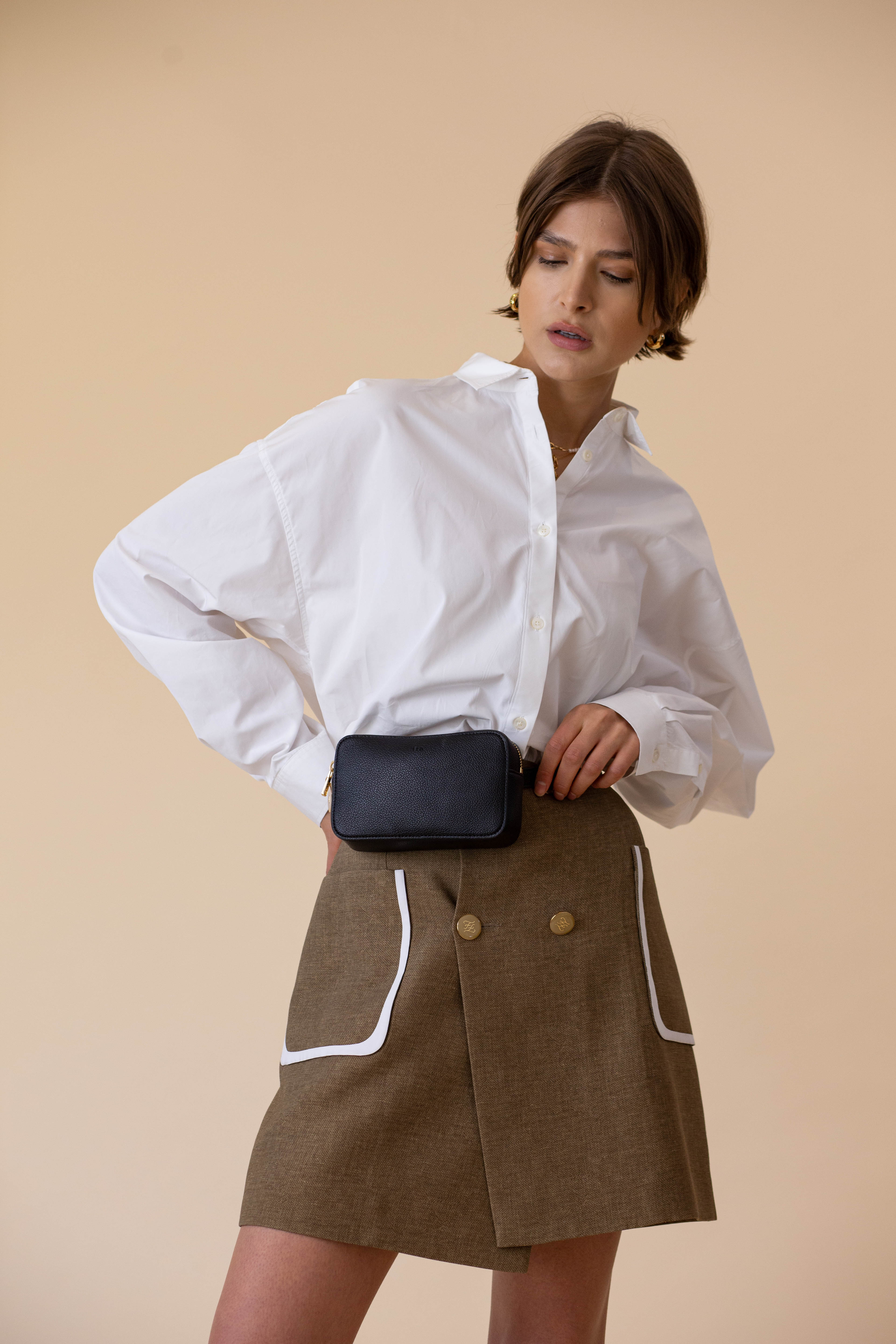 Micro Belt Bag – Black Pebble