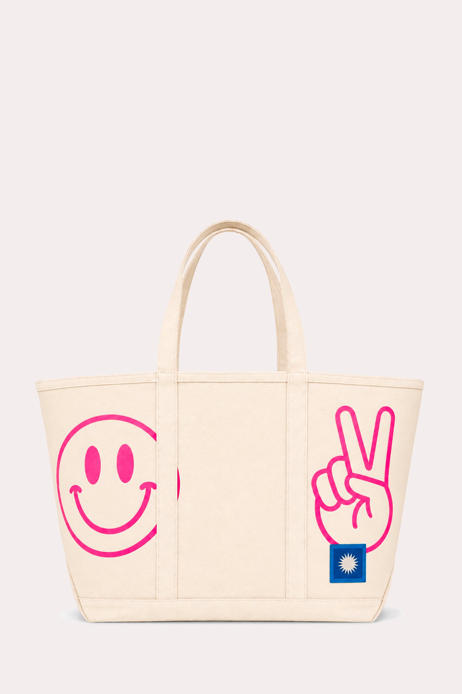 Light Two Toned With Pink Emojis - All Tote