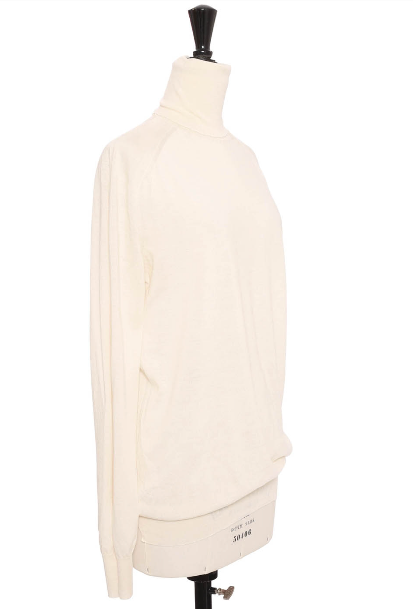 CELINE CREAM LONG SLEEVE TURTLENECK - SIZE M - Campaign Shoot