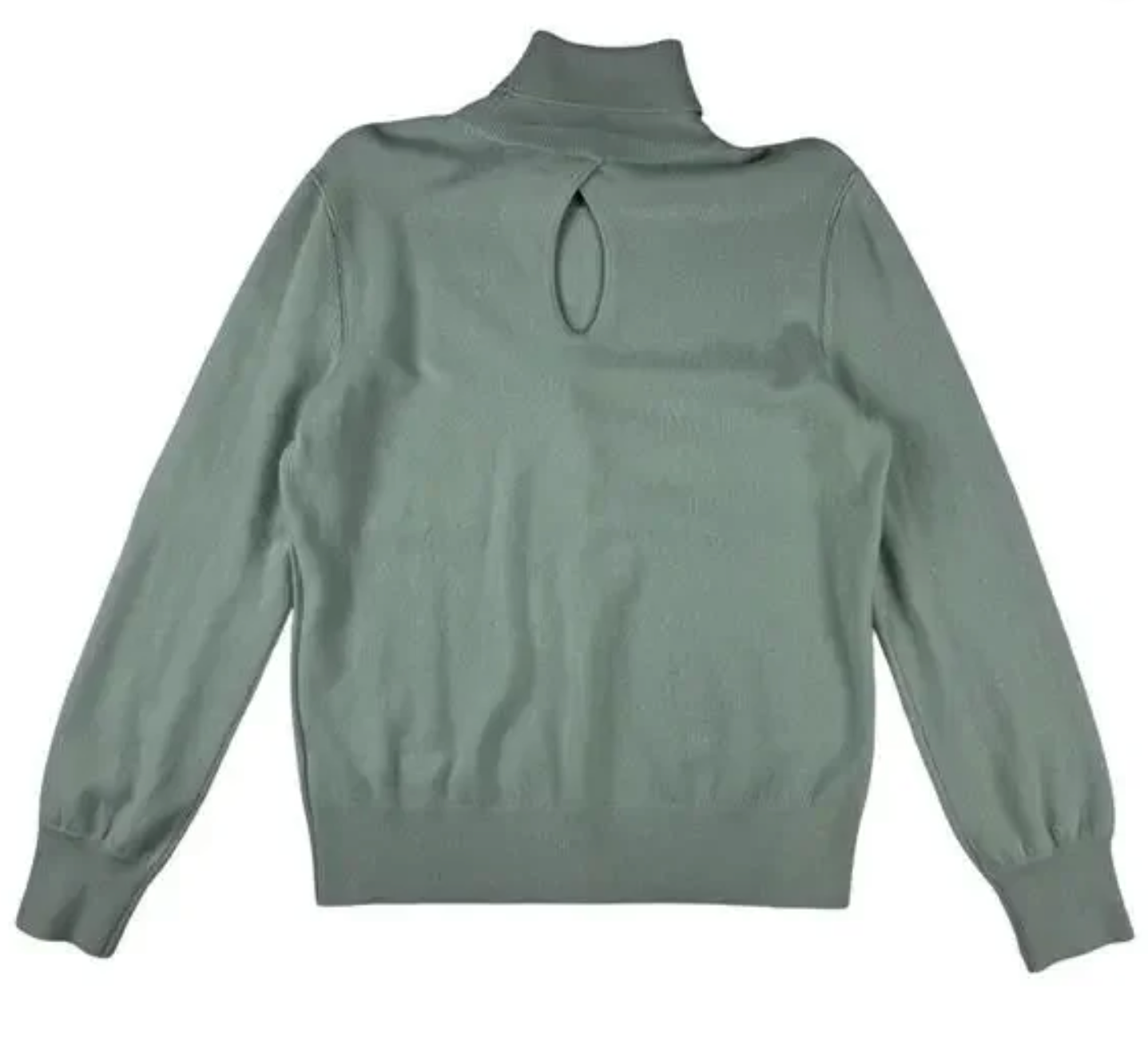 Club Monaco Cashmere Turtleneck Sweater with Keyhole detail (Teal blue) - size Small Campaign Shoot Clothing