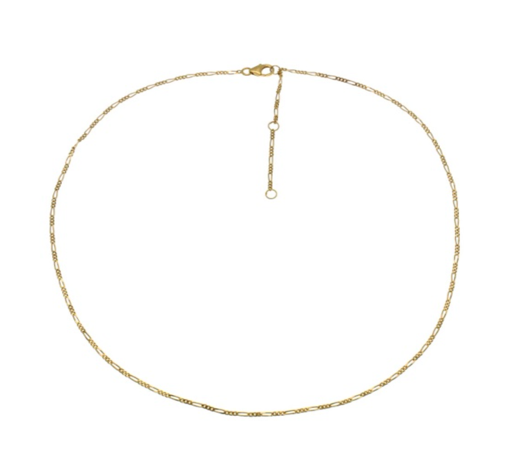 Figaro chain, length= 40+2.5+2.5 cm (recycle silver)