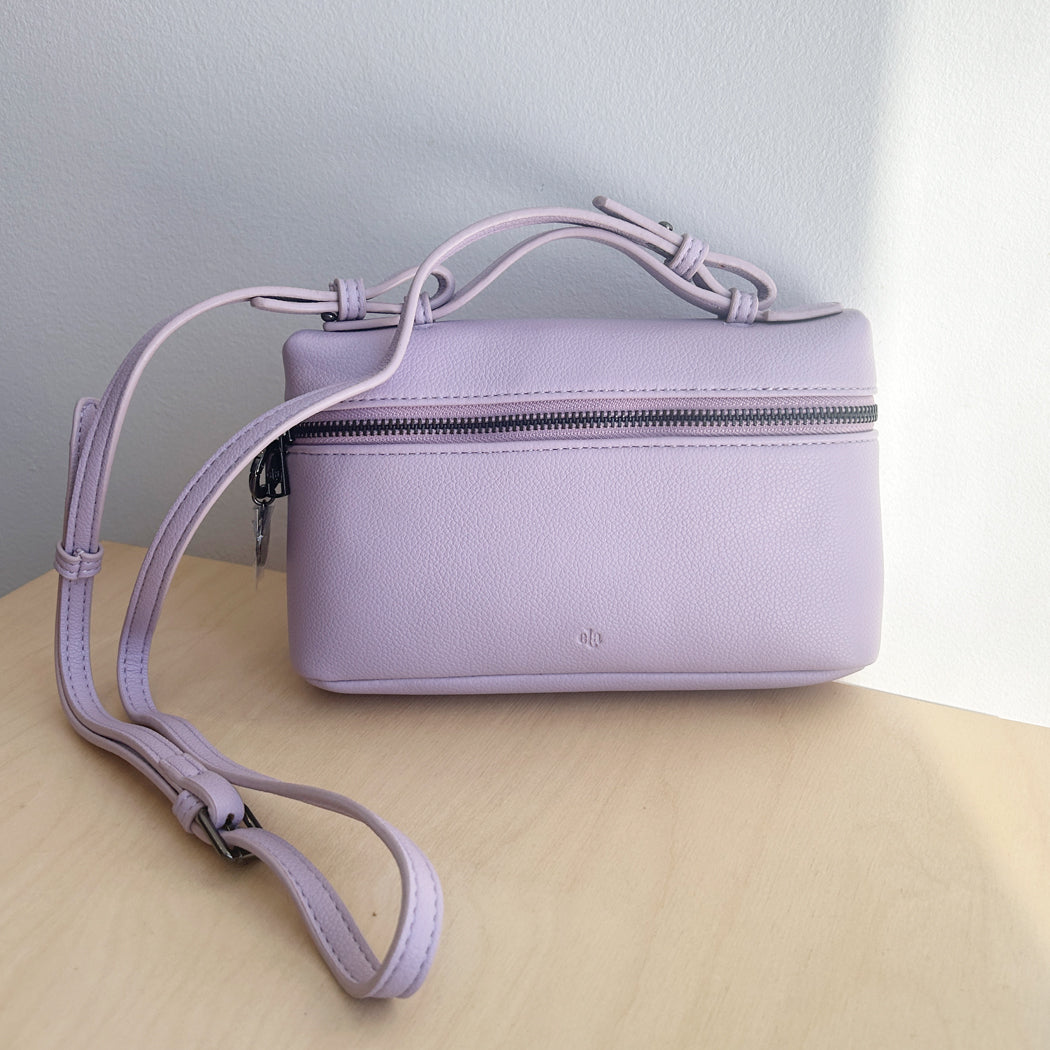 Mini Case Clutch - Purple Pebble with Strap Sample Sale