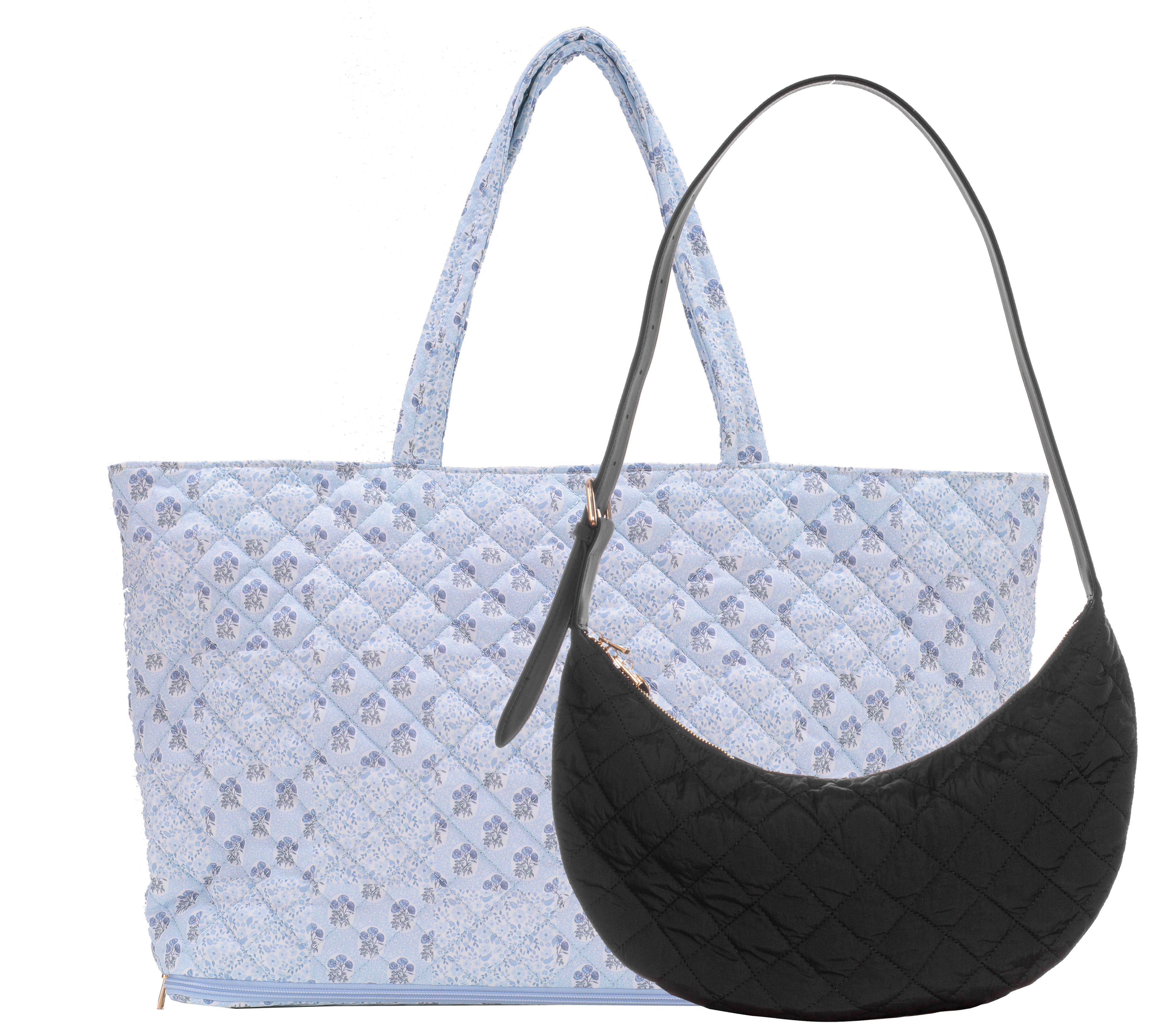 Expandable Tote and Slouchy Crossbody Bundle