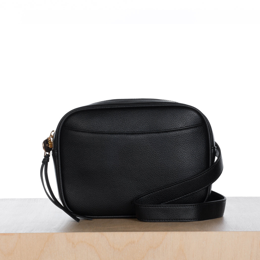 Belt Bag With Front Pocket – Black Pebble