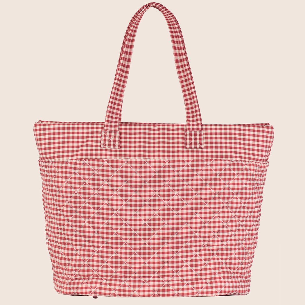 ela x Jillian Harris - Everyday Tote  - Red Gingham Print