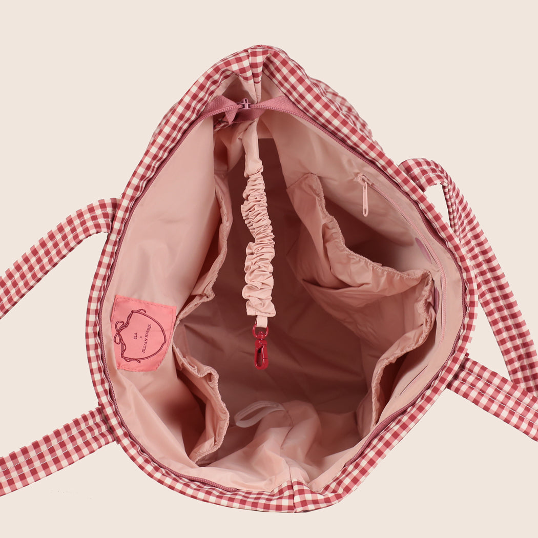 ela x Jillian Harris - Everyday Tote  - Red Gingham Print
