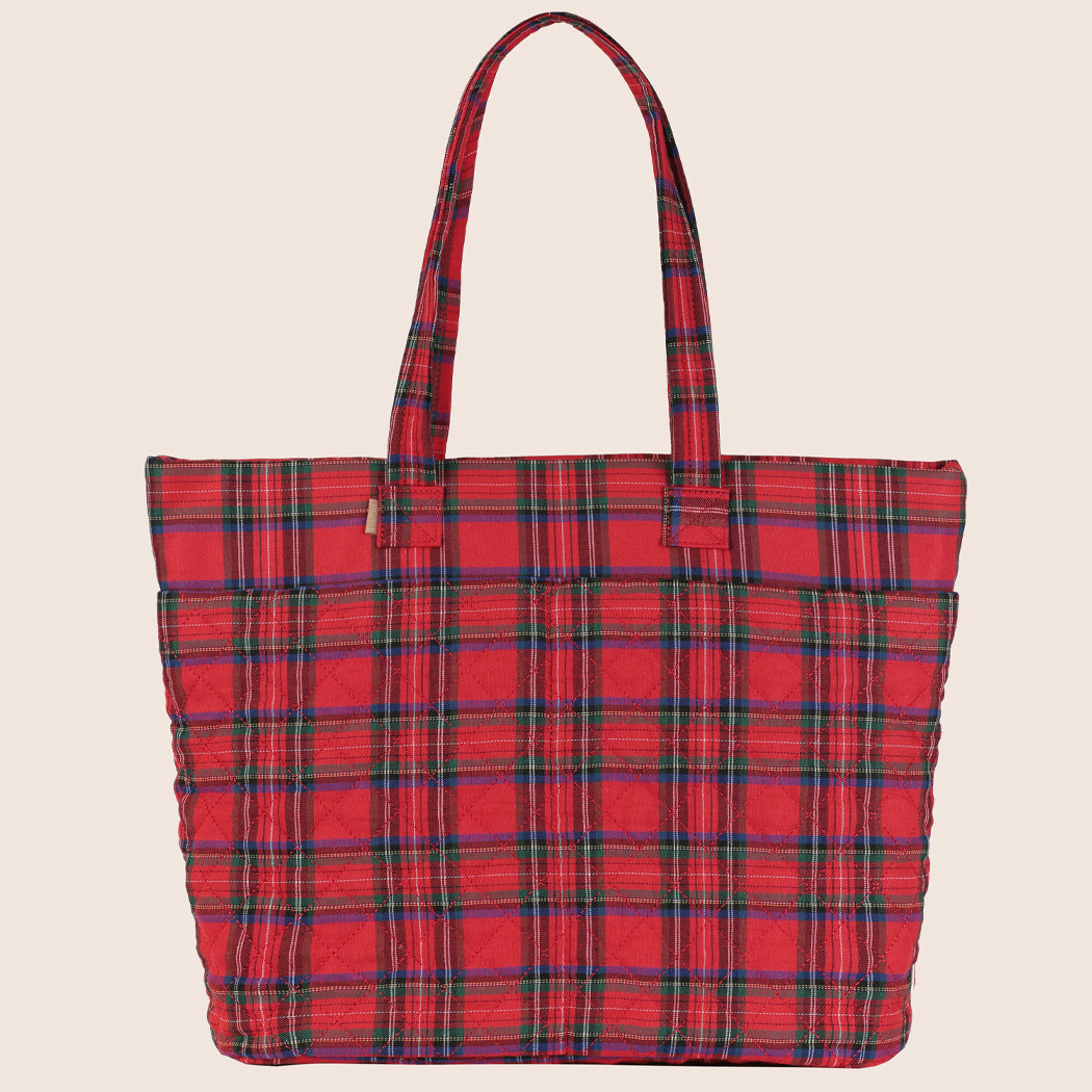 ela x Jillian Harris - Everyday Tote  - Plaid Print