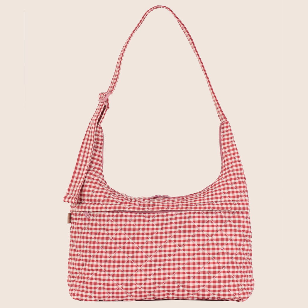 ela x Jillian Harris - Oversized Crossbody Bag - Red Gingham Print