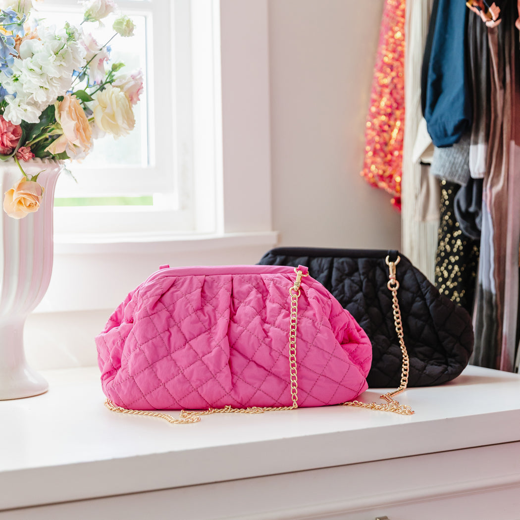 ela x Jillian Harris - Frame Clutch - Pizzazz Pink