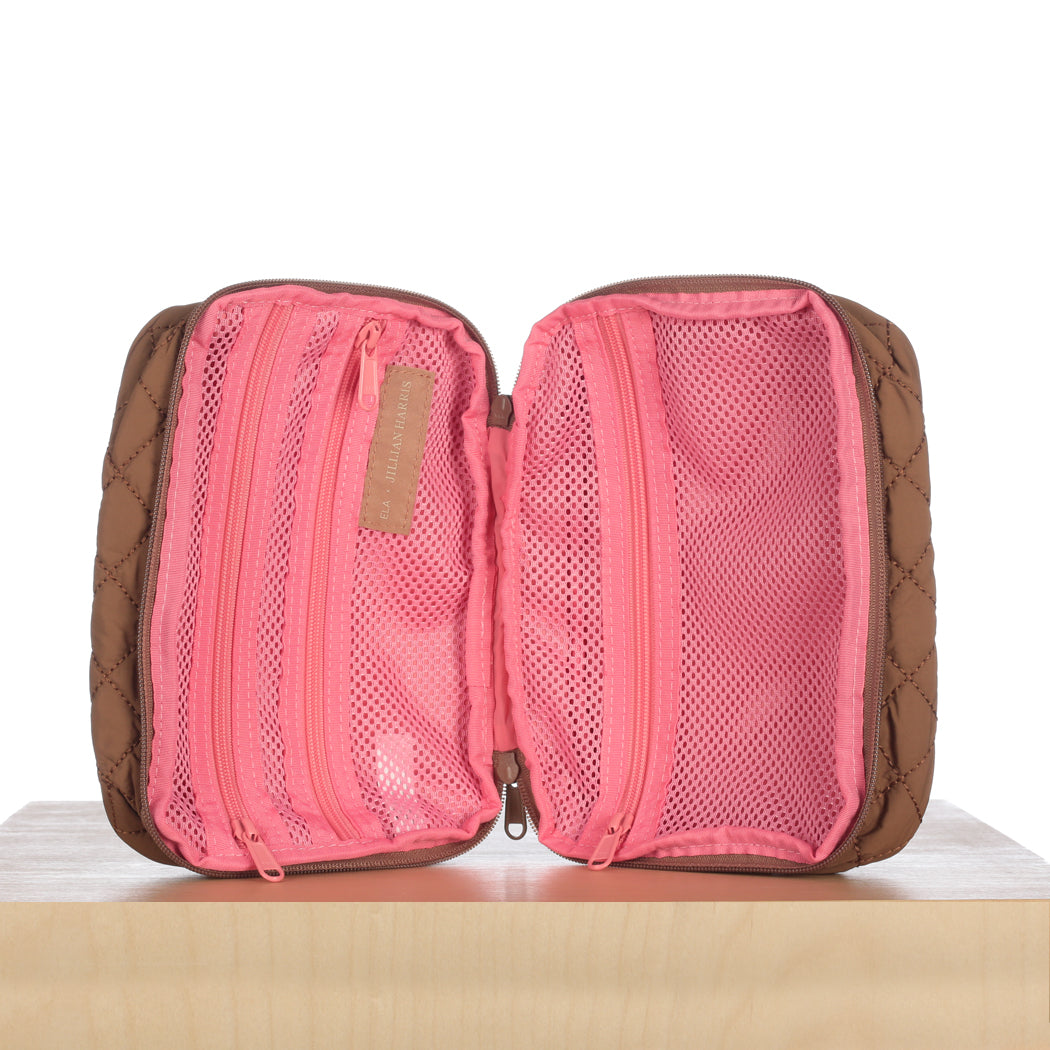 ela x Jillian Harris - Zipped Travel Case - Brown