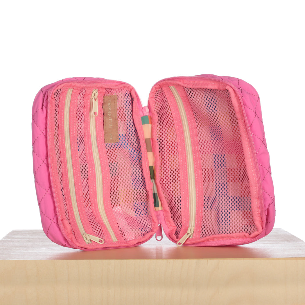 ela x Jillian Harris - Zipped Travel Case - Pizzazz Pink