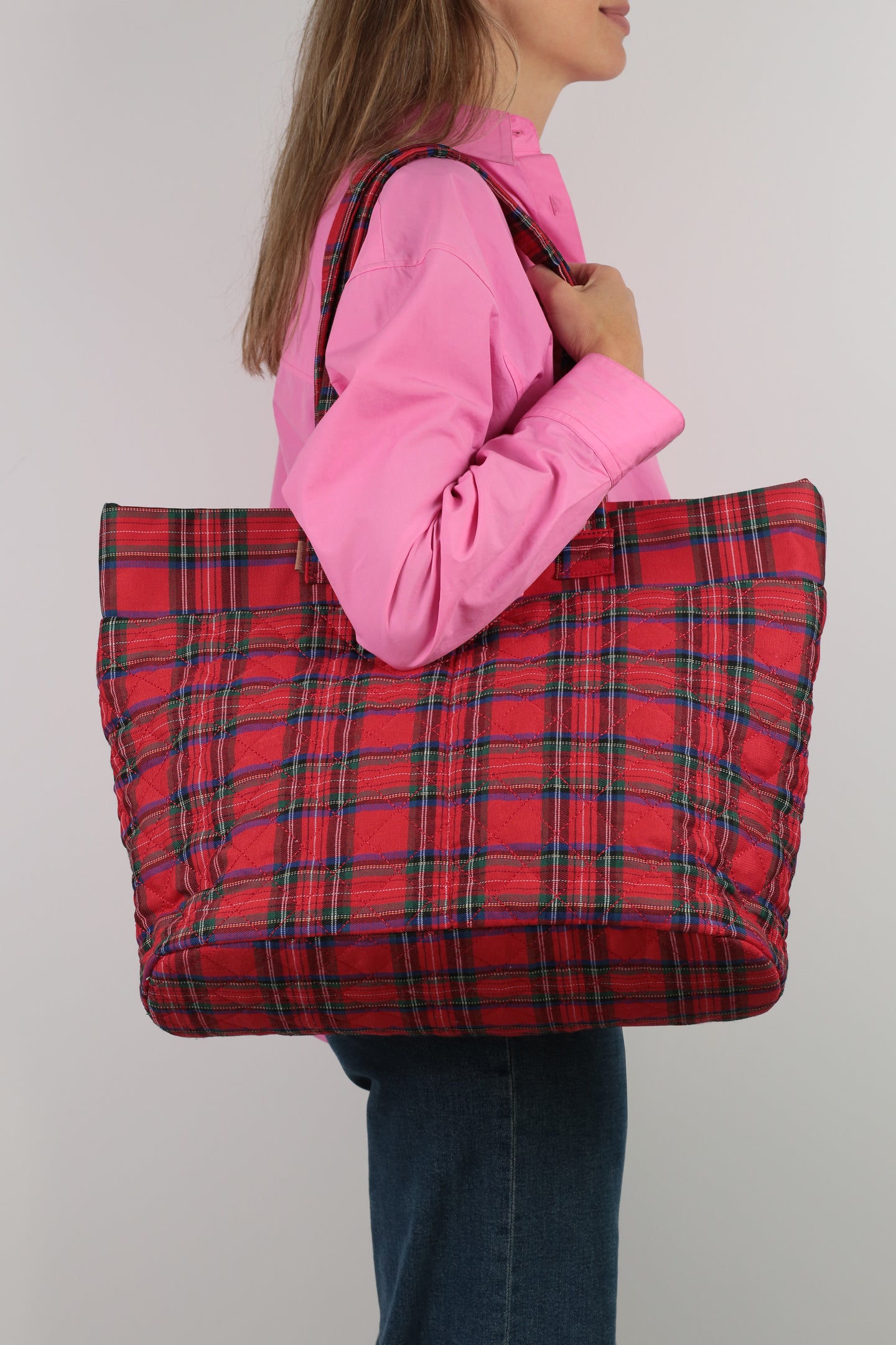 ela x Jillian Harris - Everyday Tote  - Plaid Print