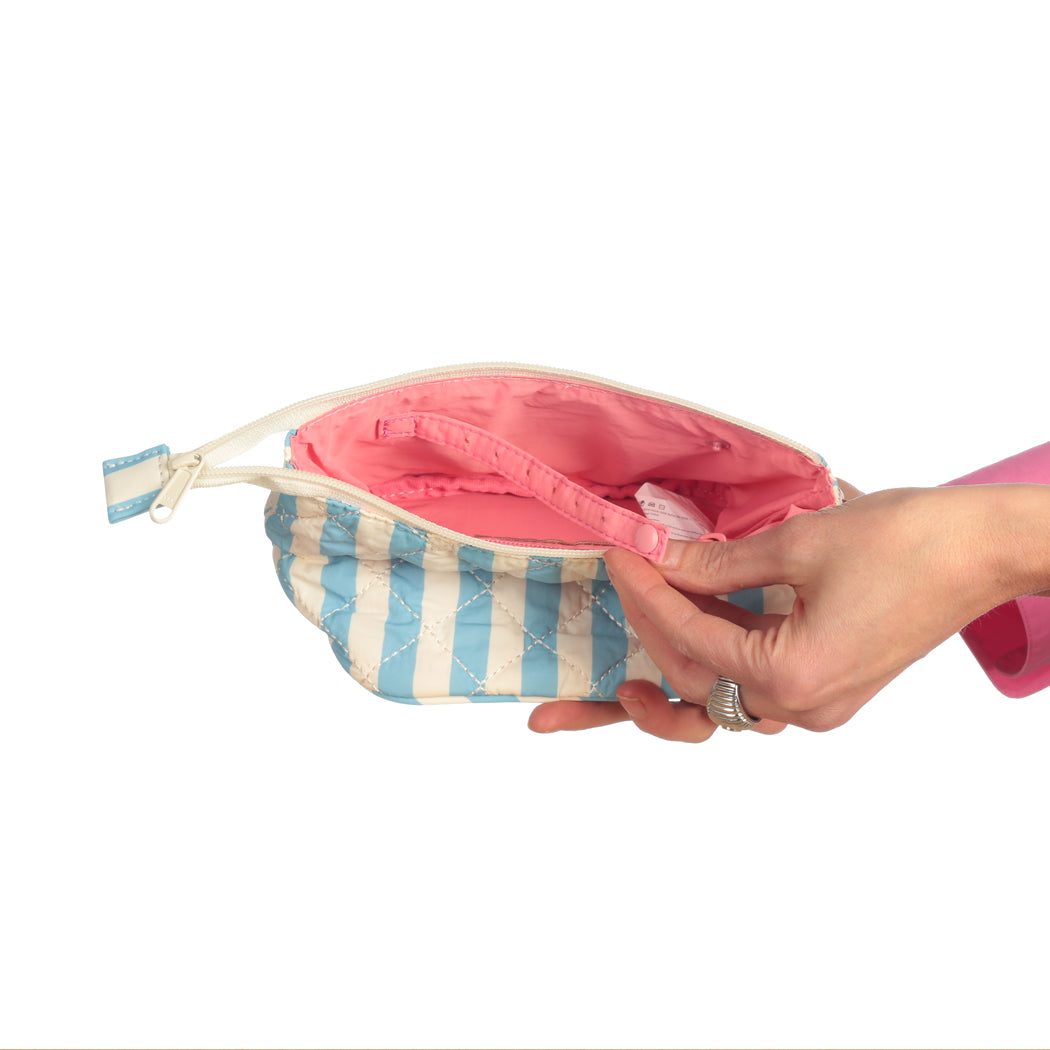 ela x Jillian Harris - Mini Cosmetic Case - Striped Print