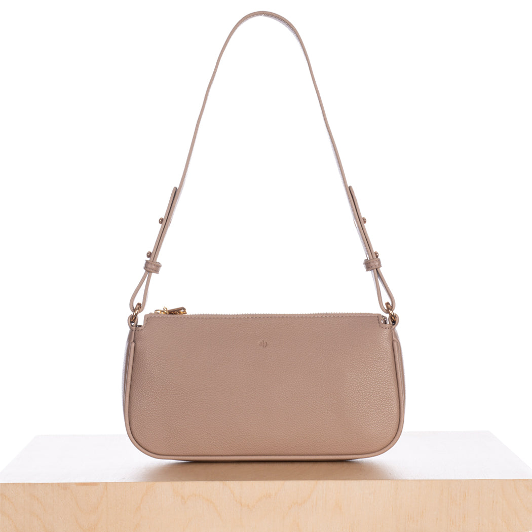 Fayette Shoulder Bag - Taupe Pebble