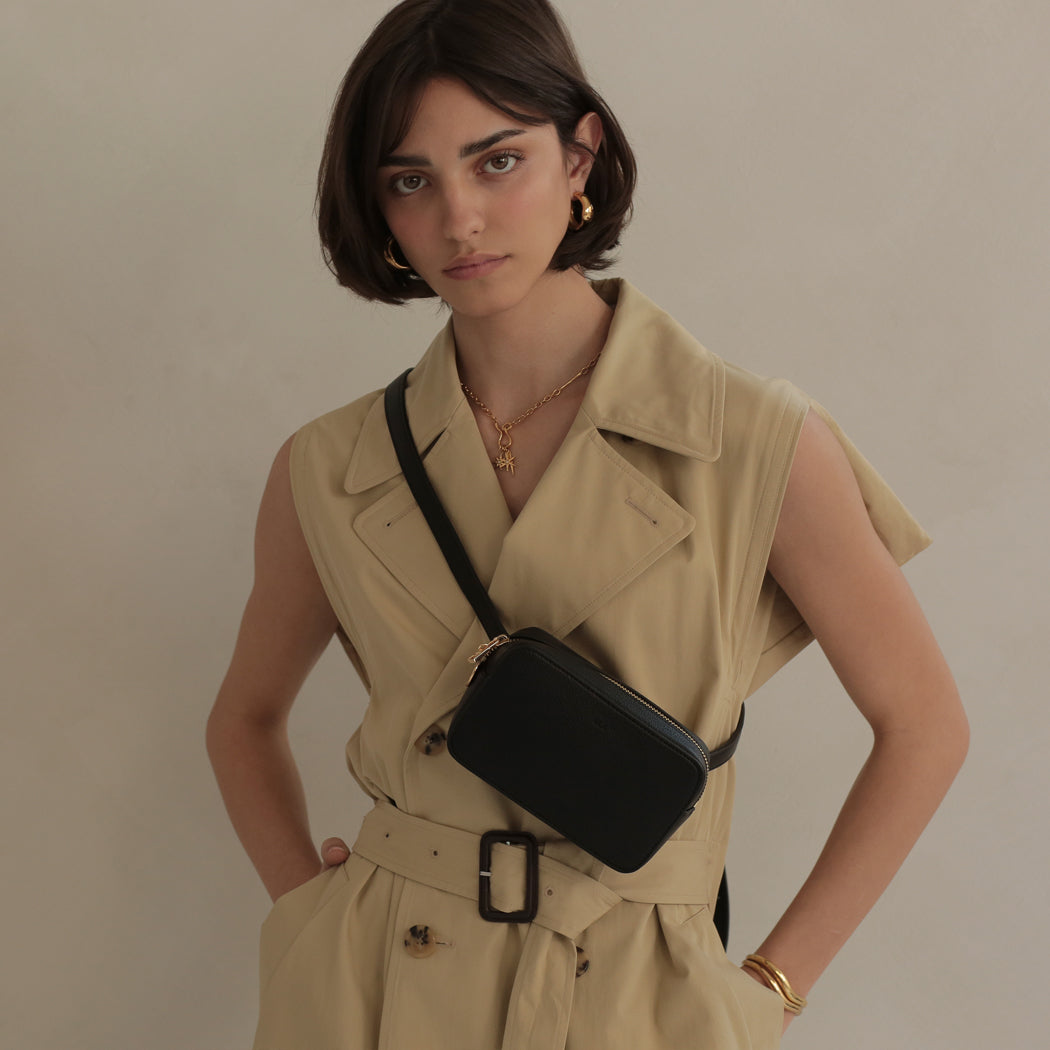 Micro Belt Bag – Black Pebble