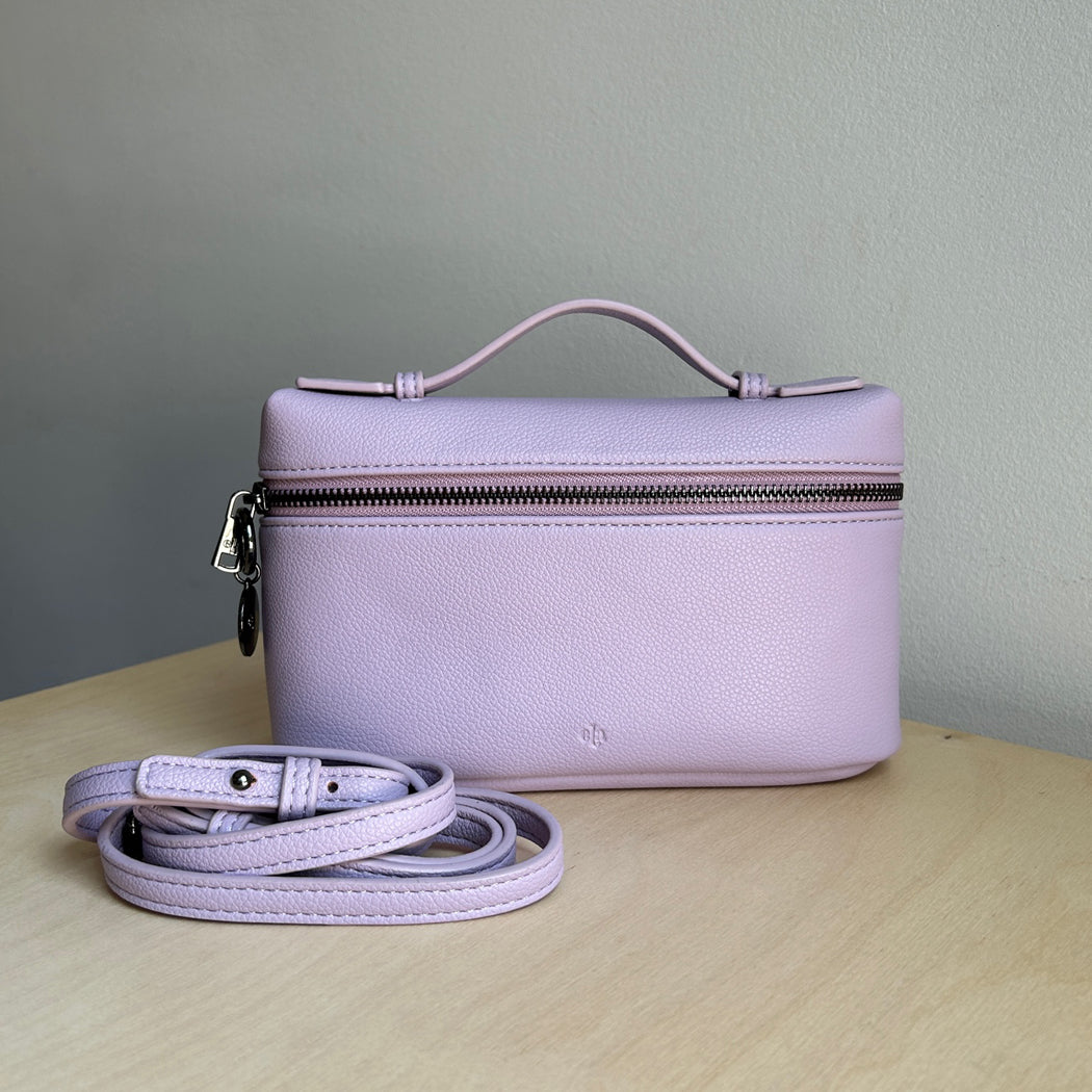 Mini Case Clutch -Cotton Candy Purple Pebble with Strap Sample Sale