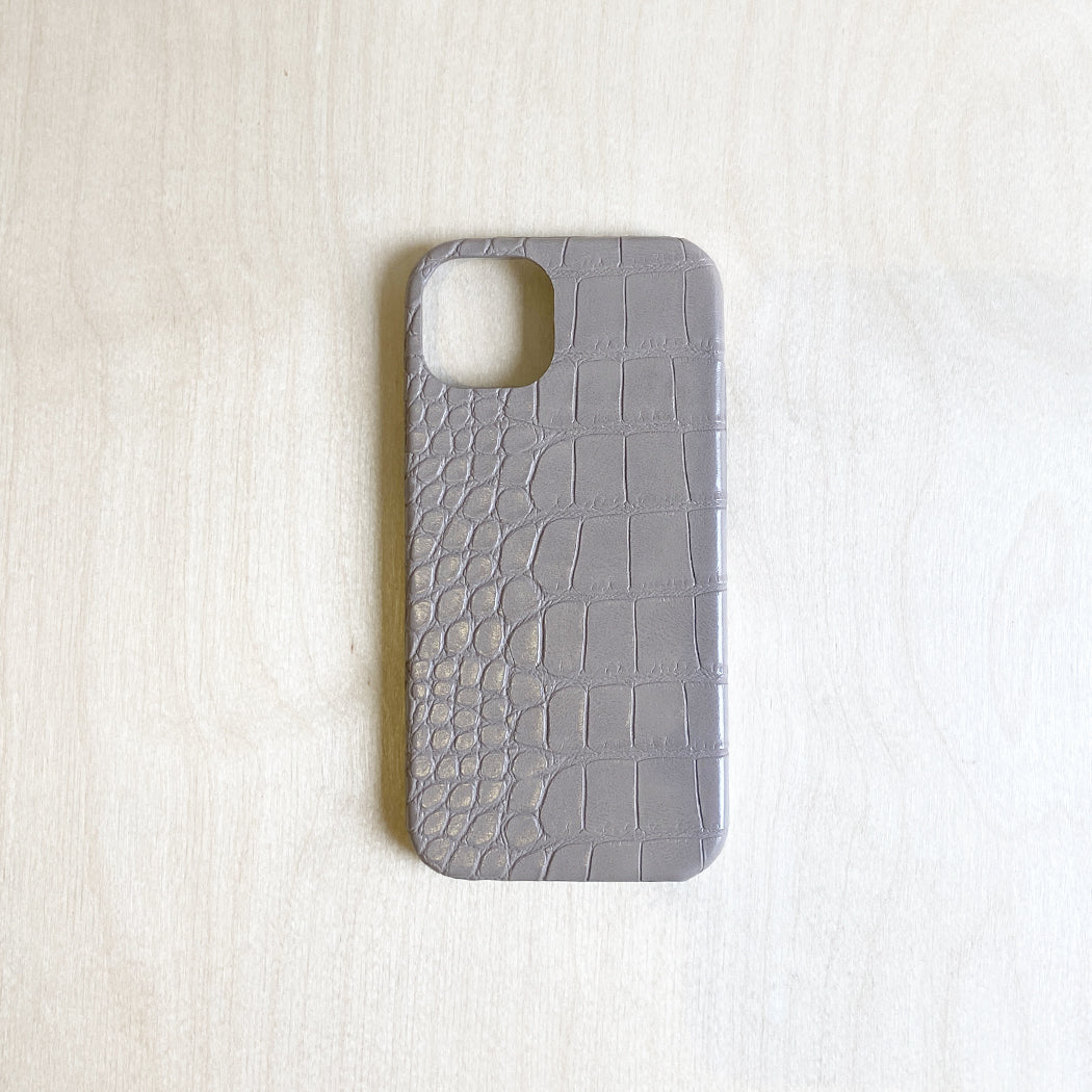 Phone Case Taupe Croc