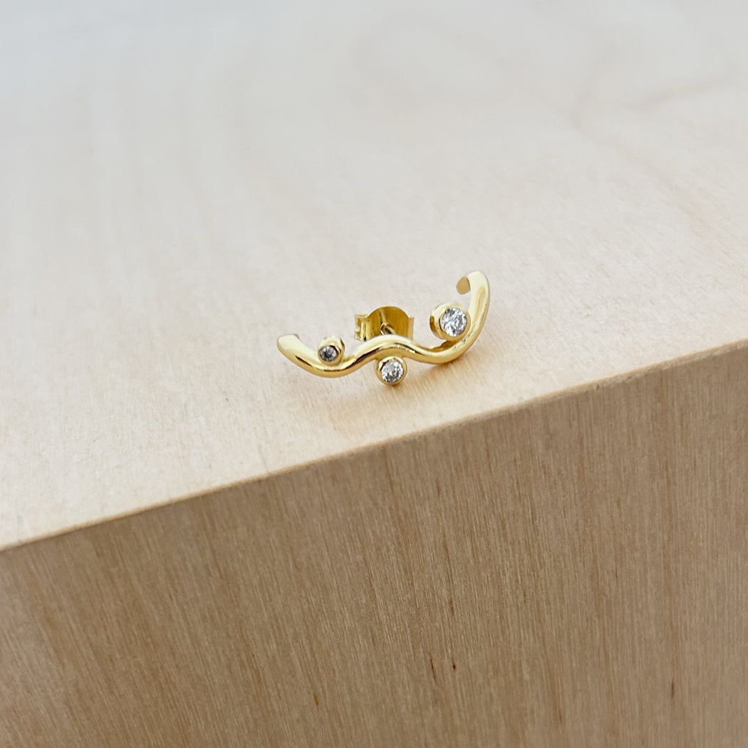 Suspender with stones Earring (one) - Sample Sale