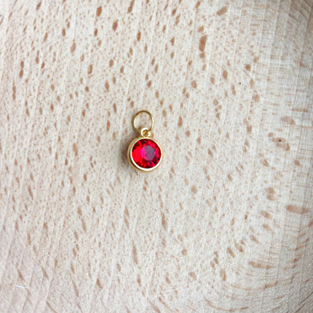 Crystal Charm - 8 mm - Light Siam - ARCHIVE