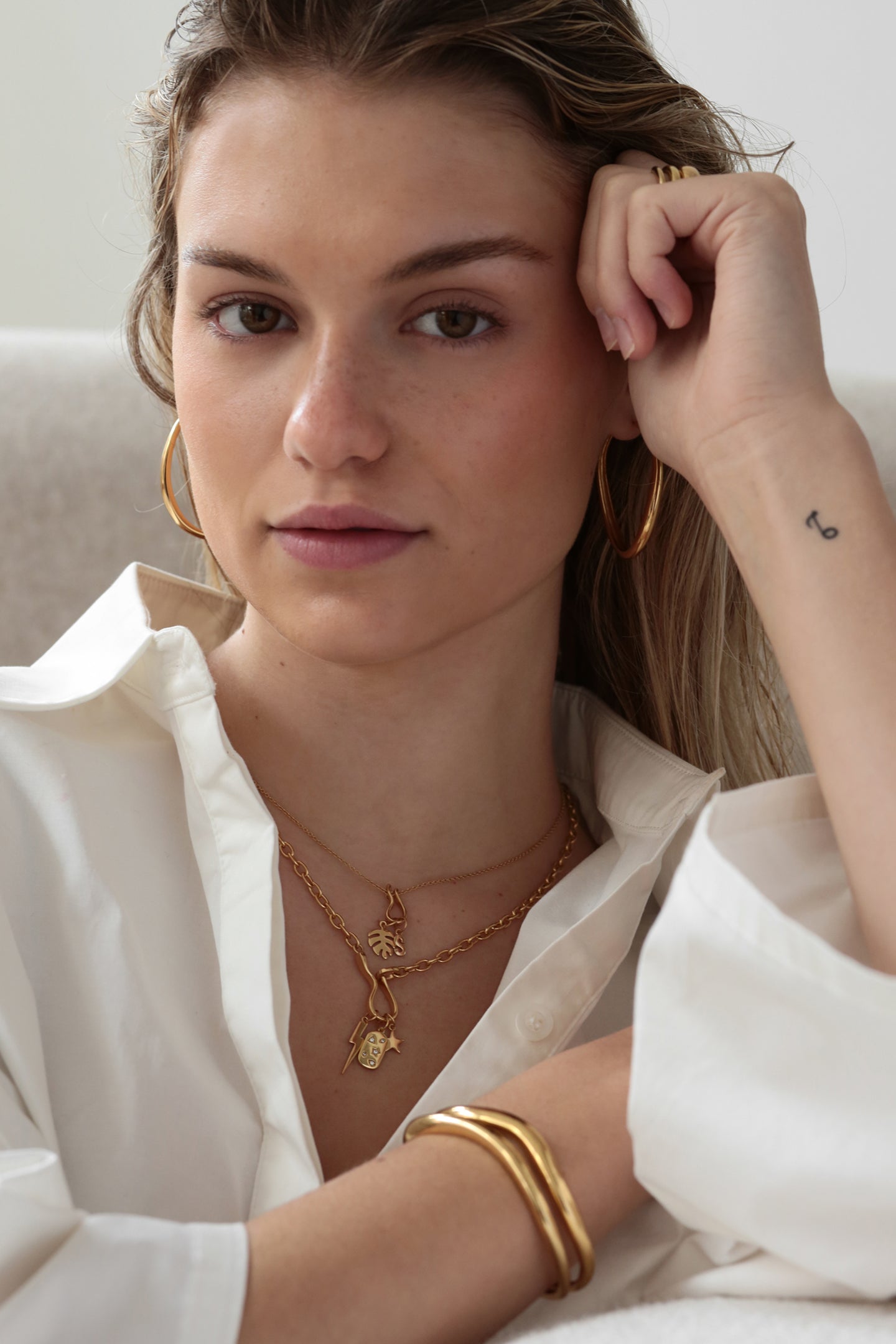 Mini Flow Hook Necklace - 45 cm