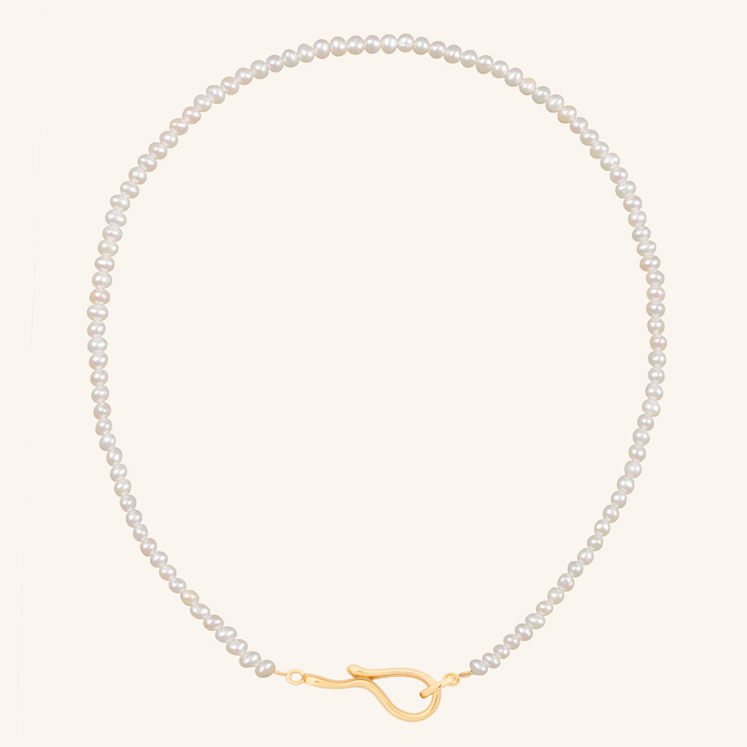 Flow Hook Fresh Water Seed Pearl Necklace