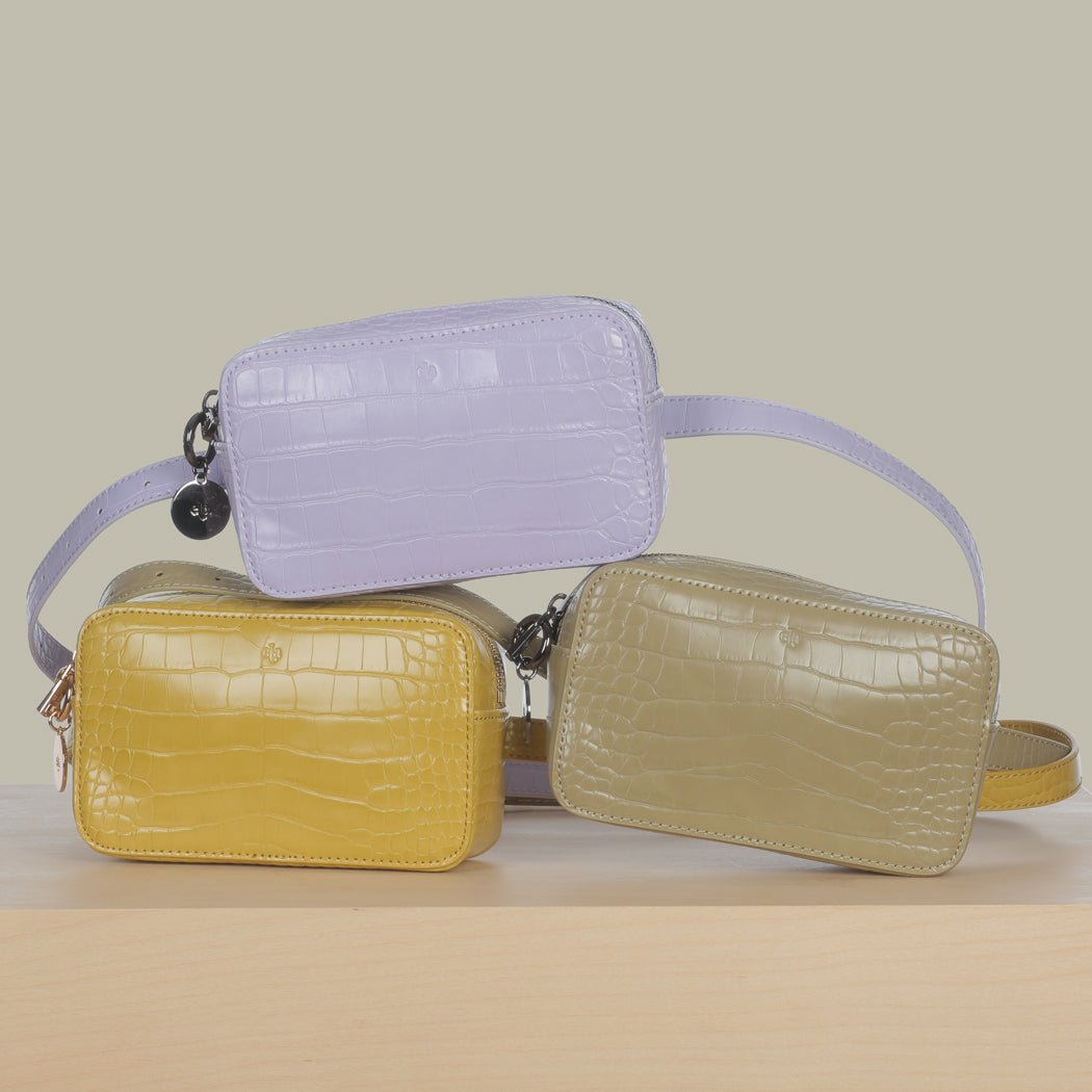 Micro Belt Bag – Sage Croc