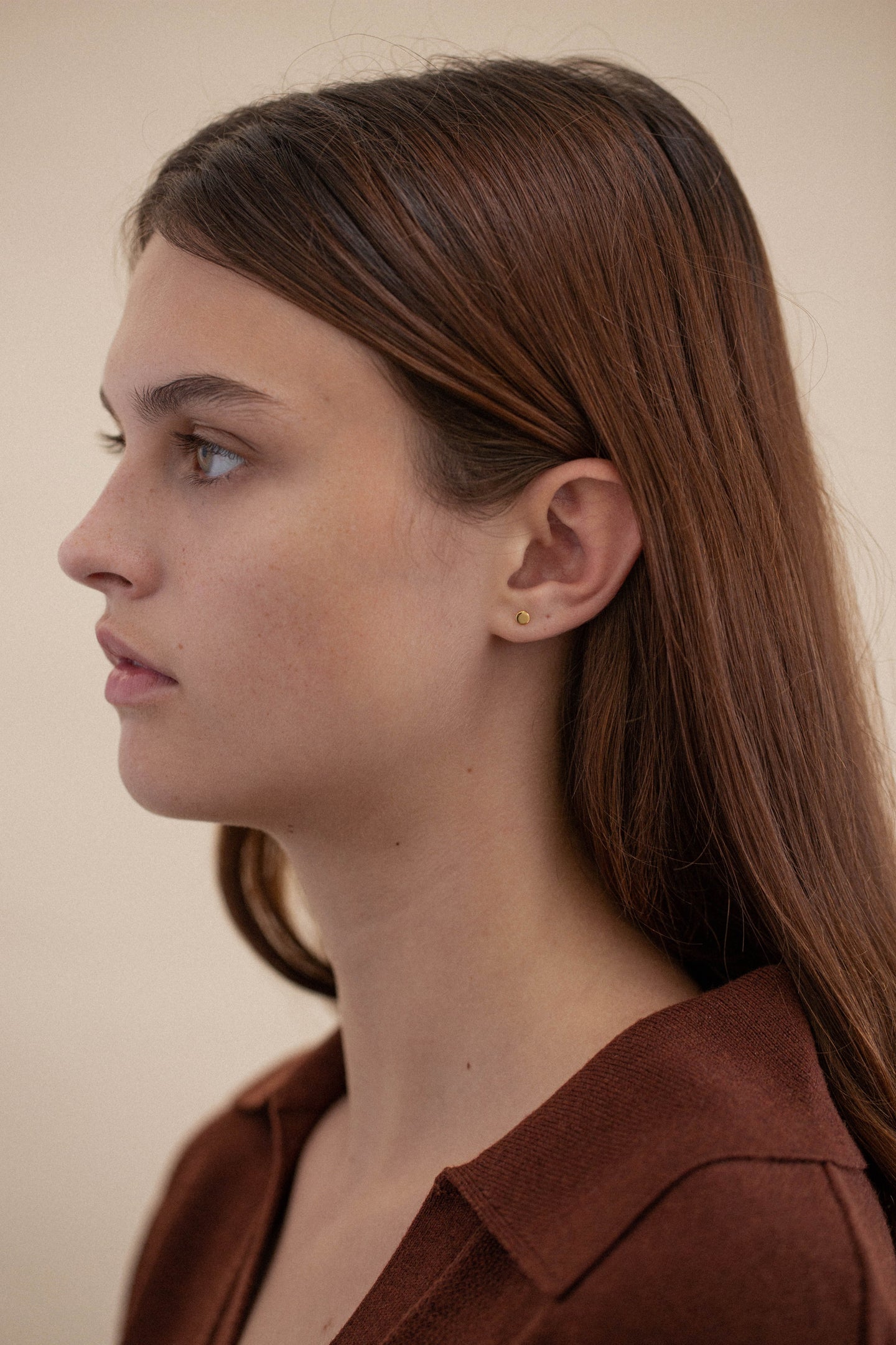 Mini Disc Stud Earrings