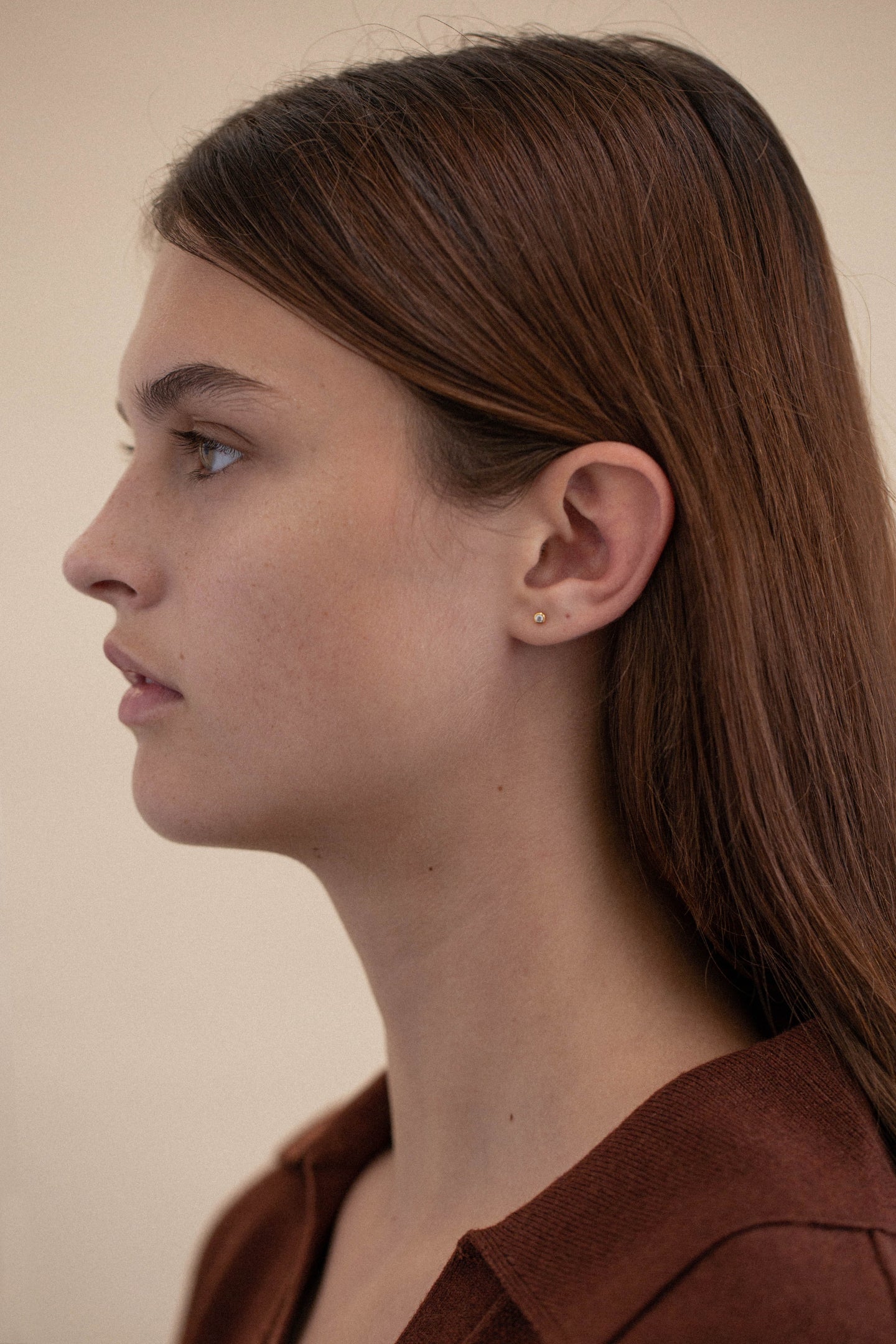 Mini Stud Earrings Stone Detail