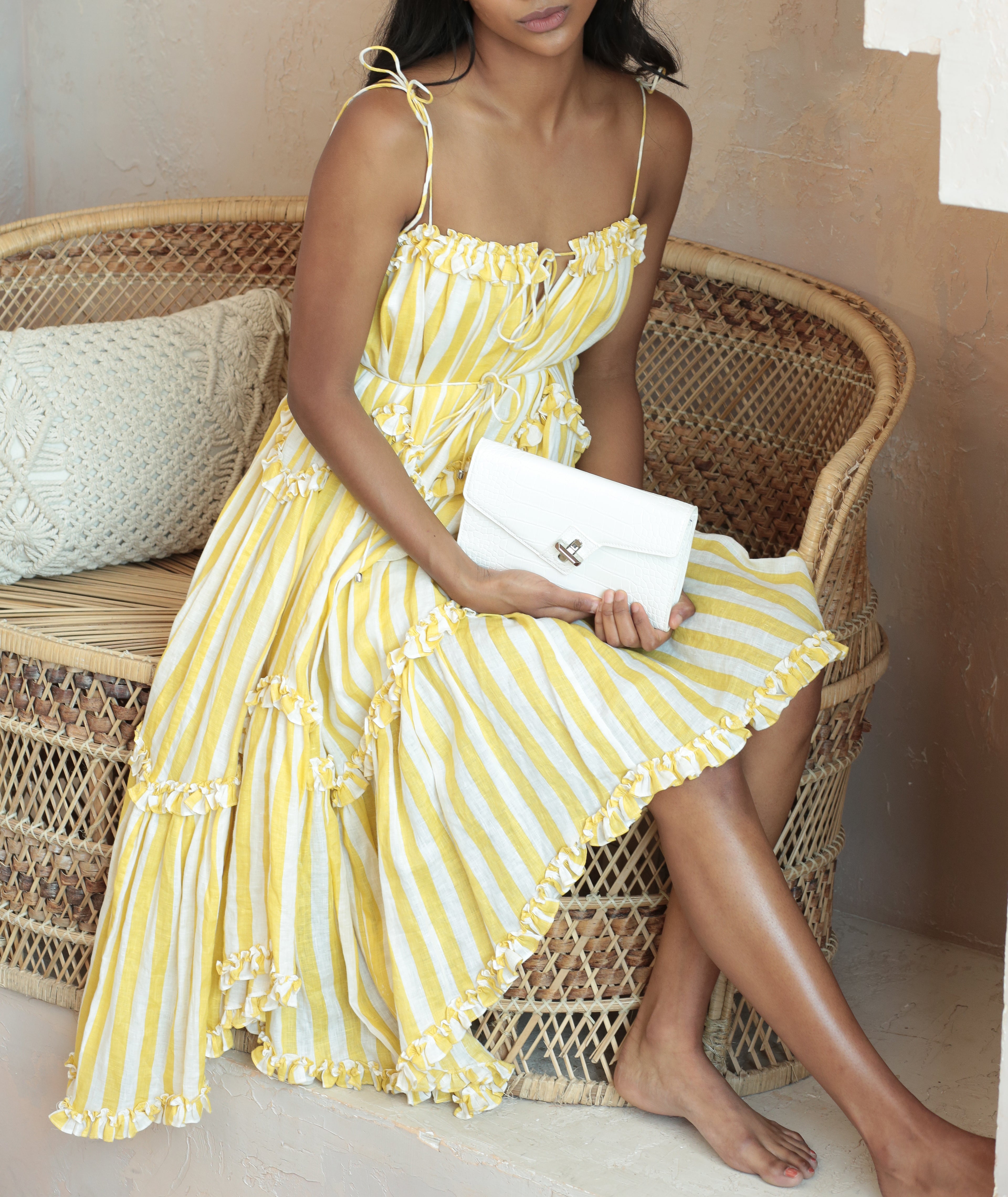 Zimmermann Stripe Linen Dress - Campaign Shoot Clothing