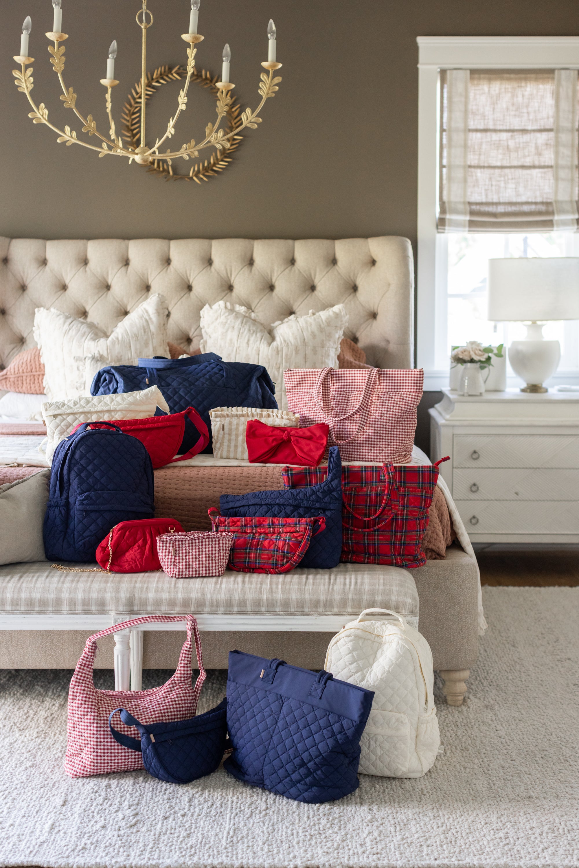 ela x Jillian Harris - Everyday Tote  - Red Gingham Print