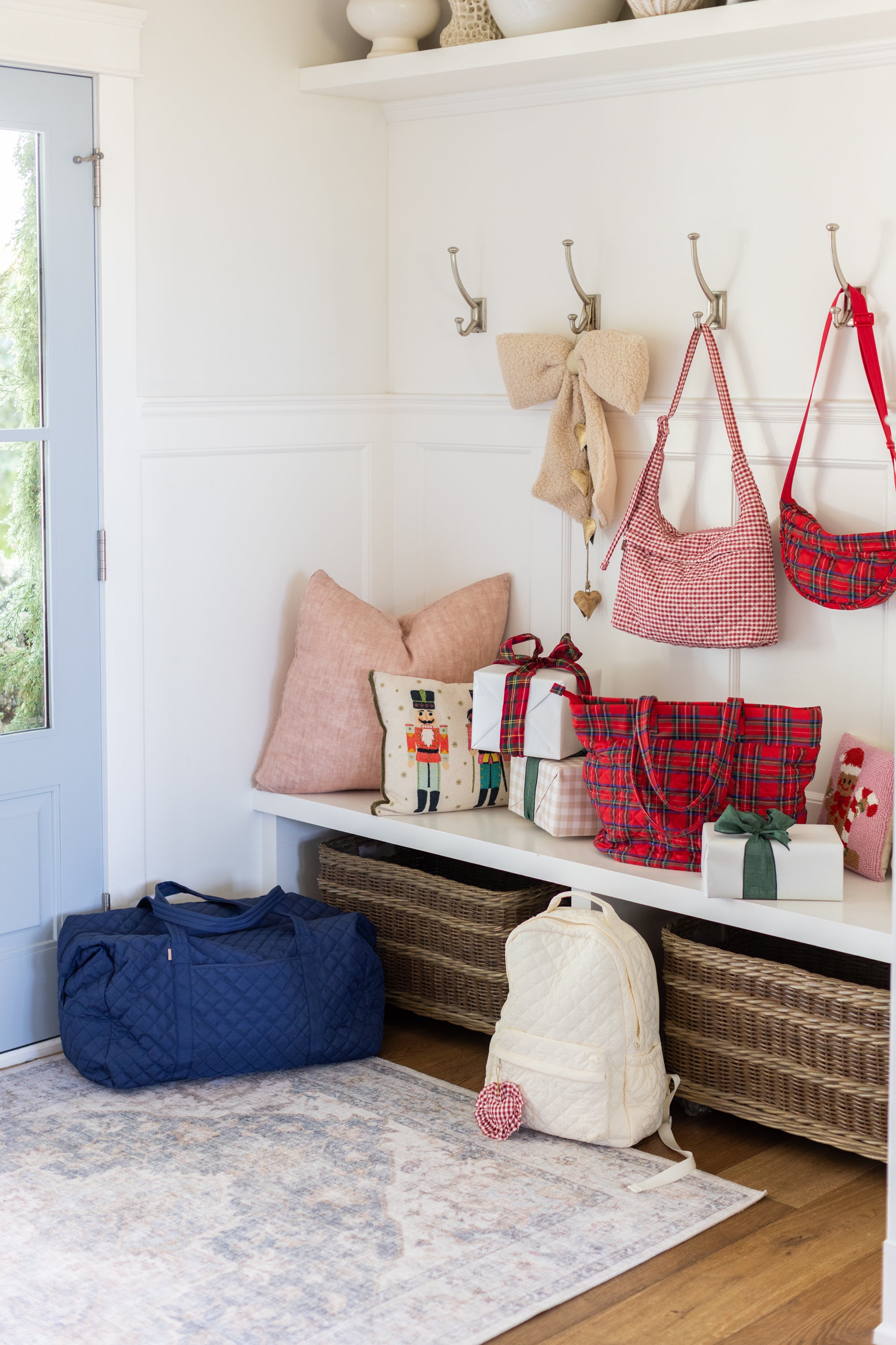ela x Jillian Harris - Oversized Crossbody Bag - Red Gingham Print