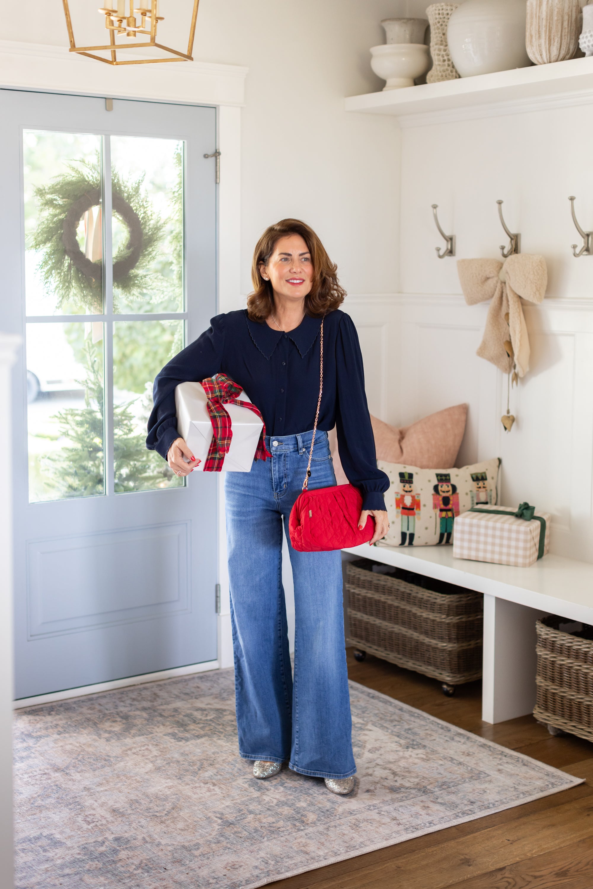ela x Jillian Harris - Frame Clutch - Red