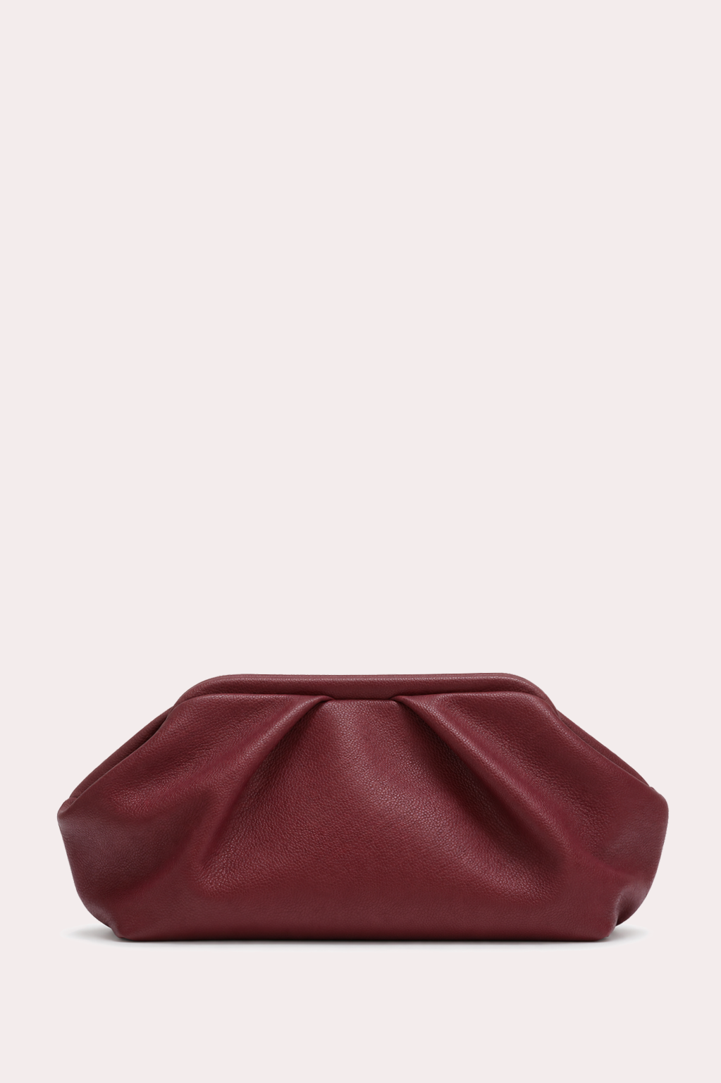 Frame Clutch – Burgundy Pebble