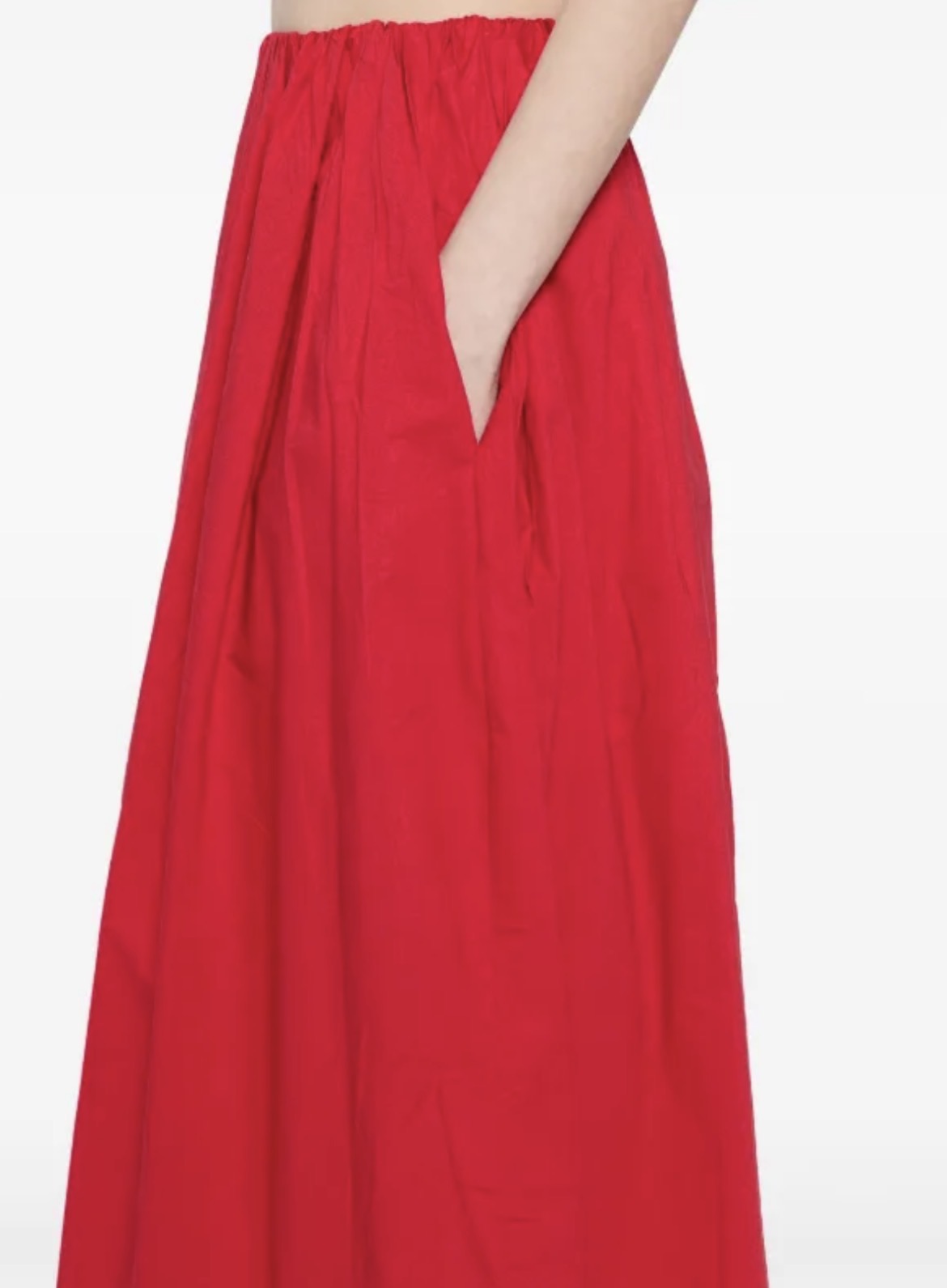 NWT Posse Red Maxi Skirt with pockets