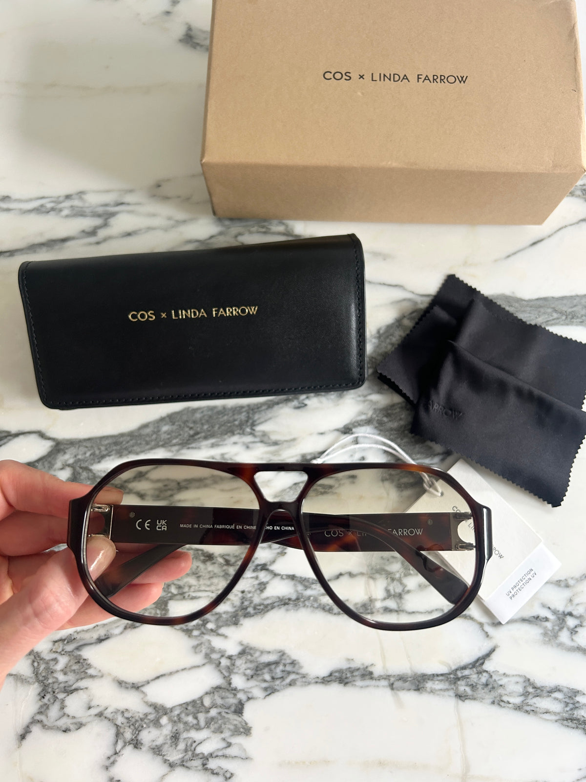 Linda Farrow x COS Tortoiseshell Brown Acetate Sunglasses