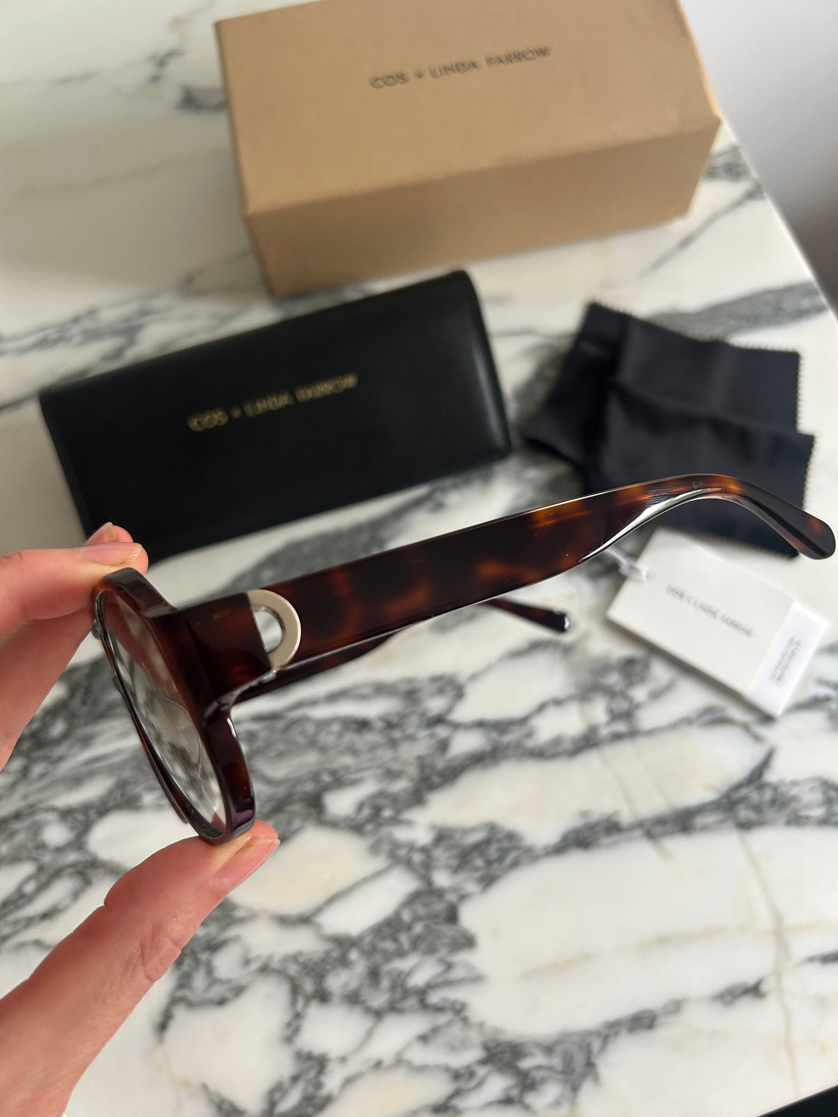 Linda Farrow x COS Tortoiseshell Brown Acetate Sunglasses