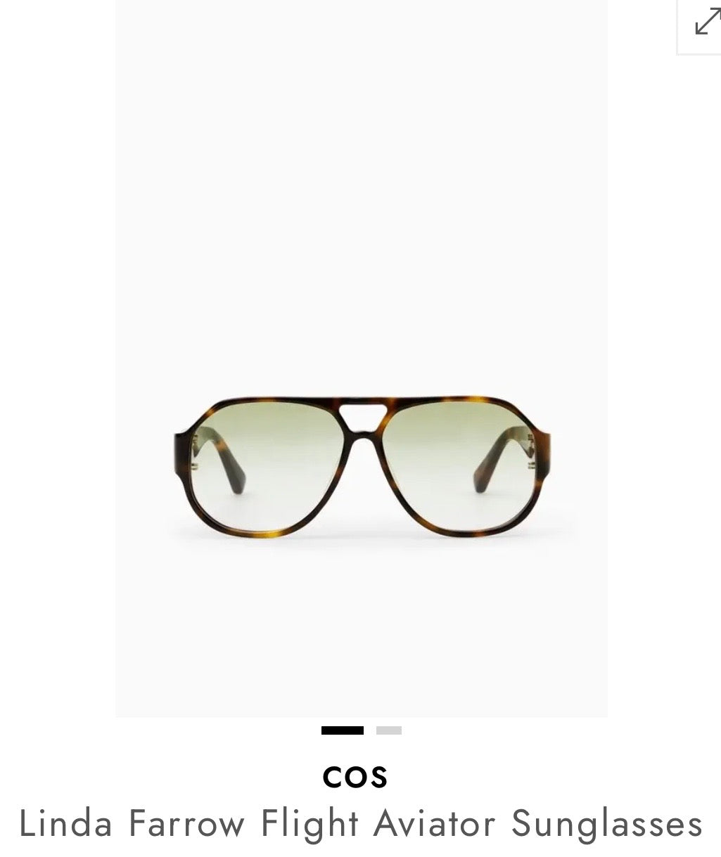 Linda Farrow x COS Tortoiseshell Brown Acetate Sunglasses