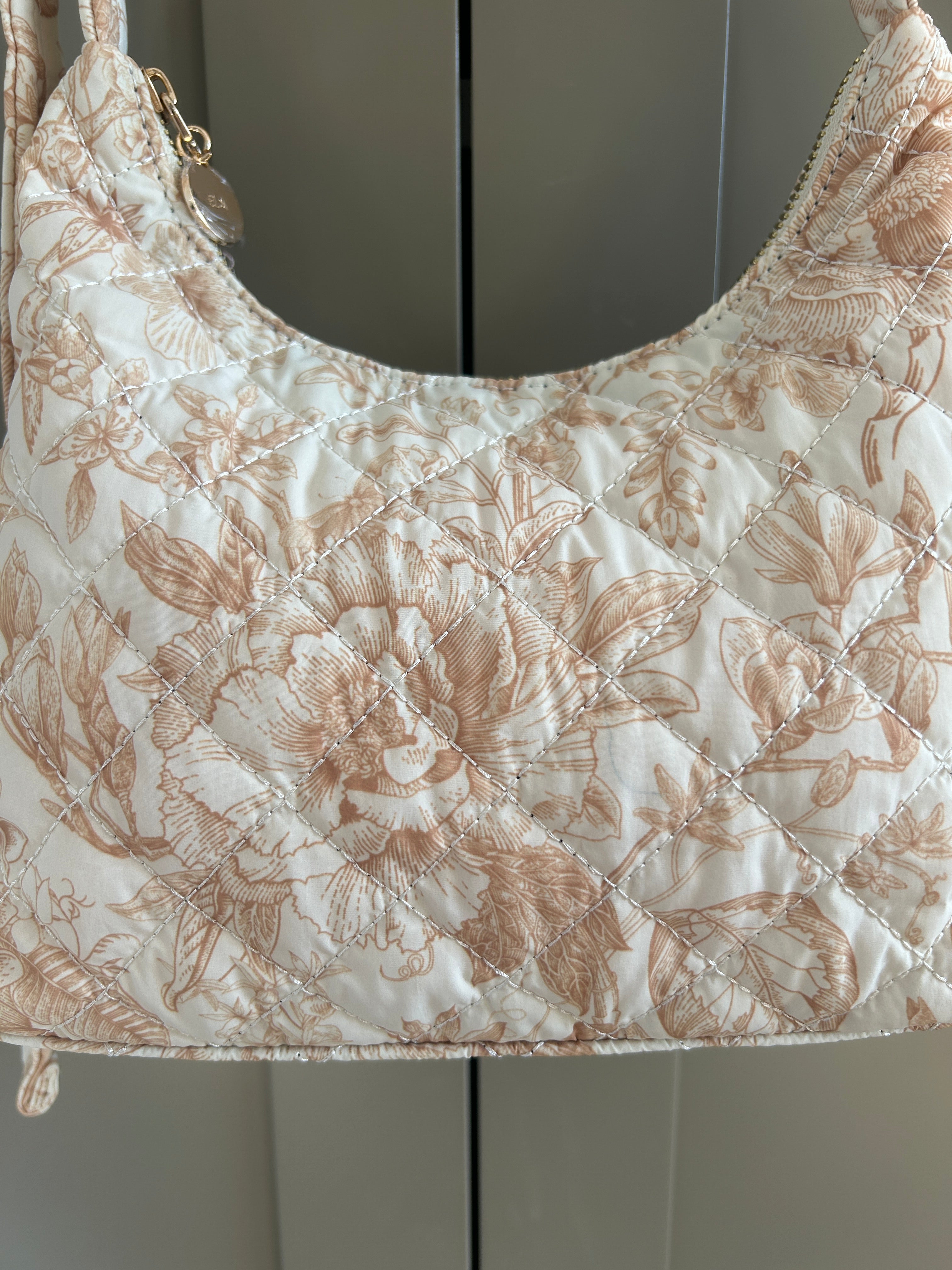 Quilted Marlo Bag - Toile Print (showroom sample)